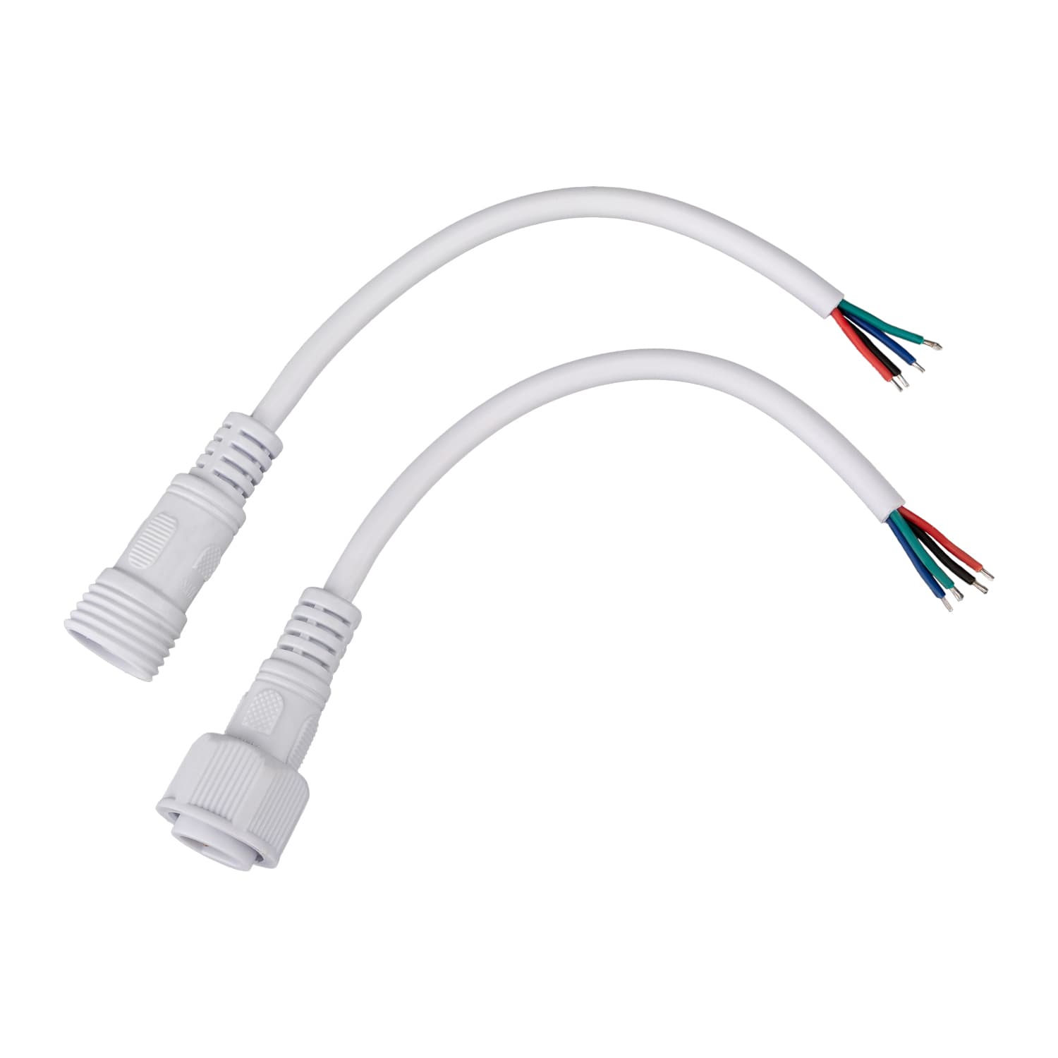 Соединительный кабель (4pin) герметичный (IP67) 4х0.75кв мм белый