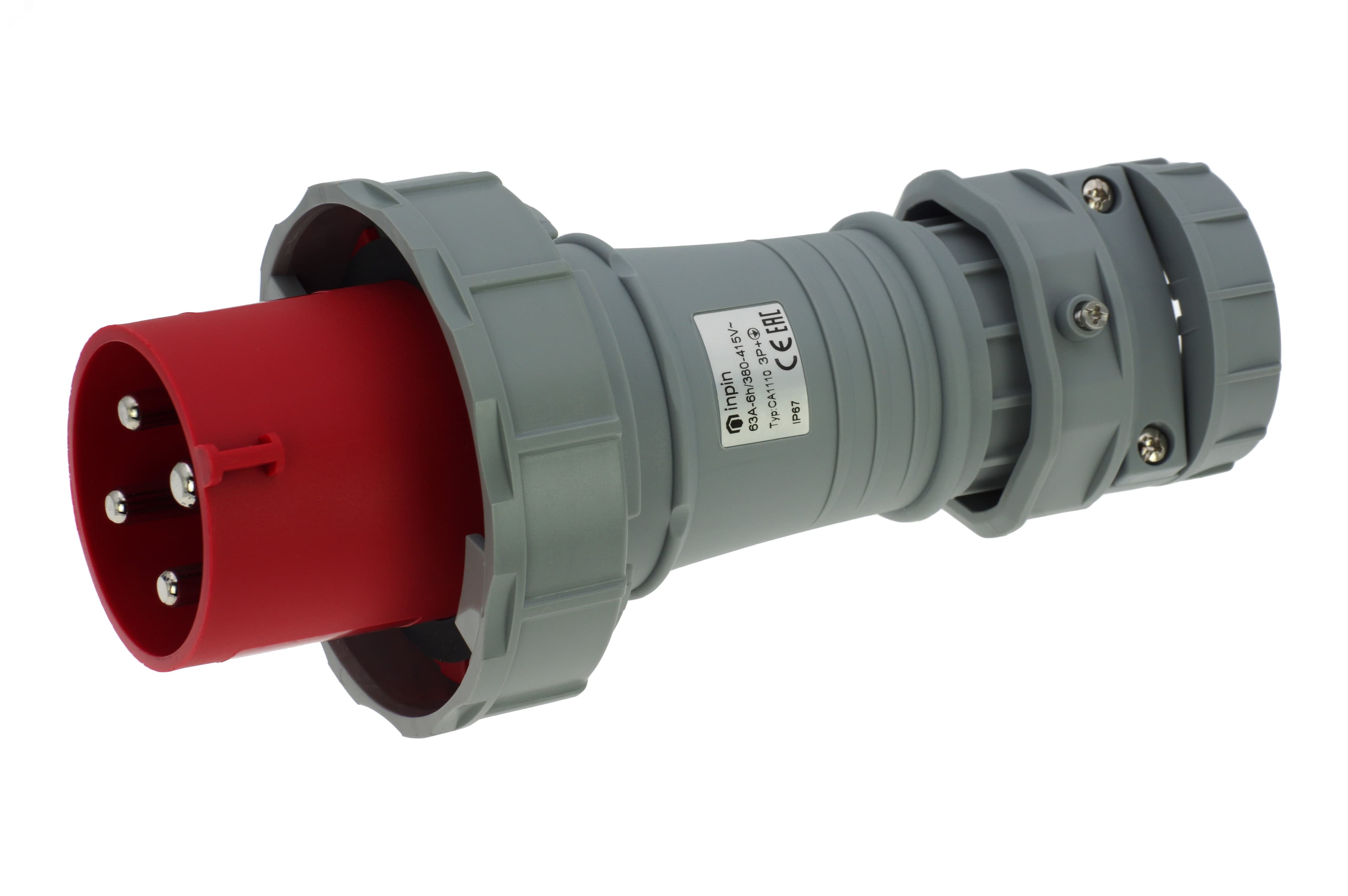 Вилка кабельная 63A/400V/3P+E/IP67
