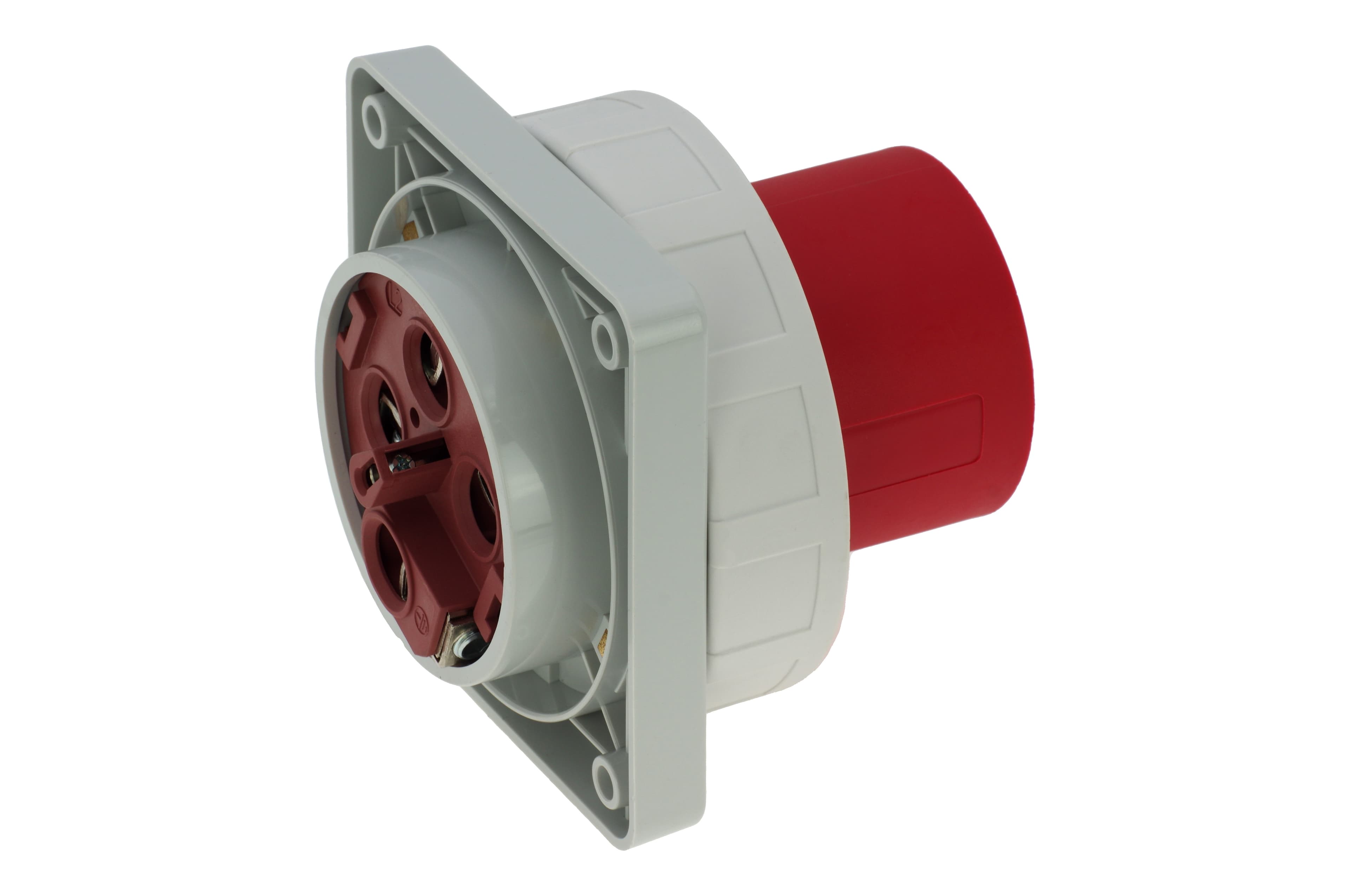 Вилка встраиваемая 125A/400V/3P+E/IP67, фланец 130x130