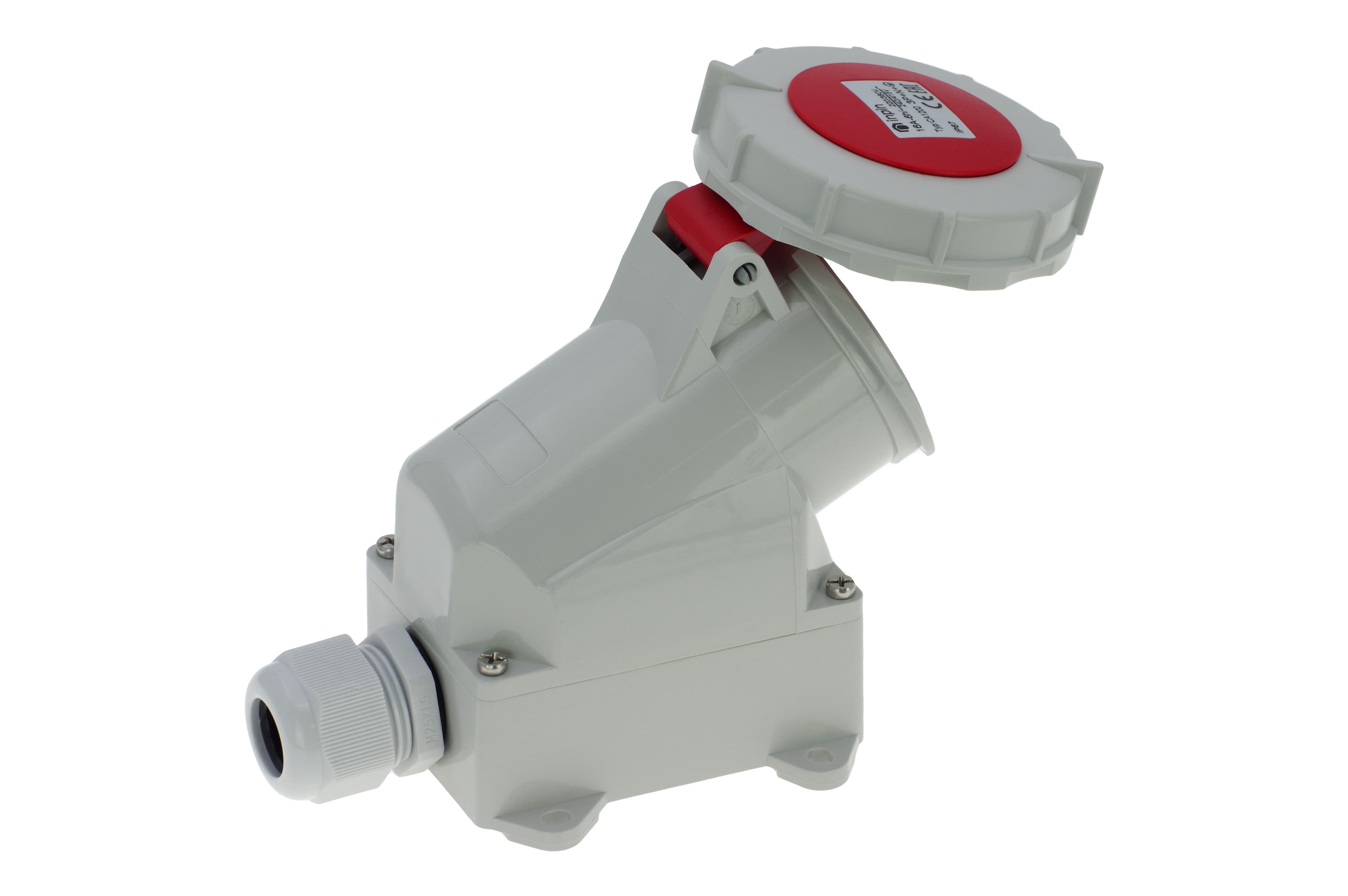 Розетка настенная 16A/400V/3P+N+E/IP67