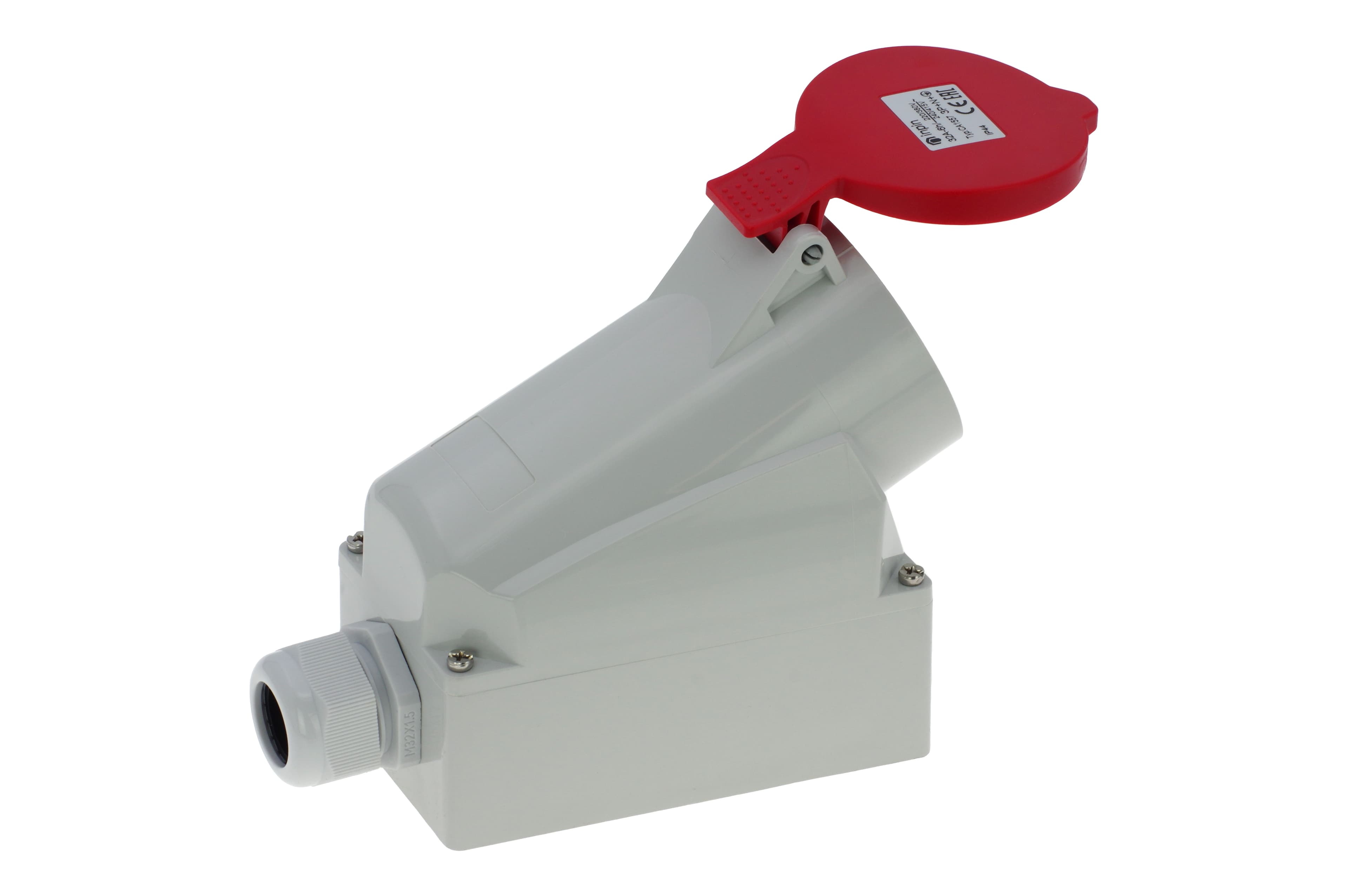 Розетка настенная 32A/400V/3P+N+E/IP44