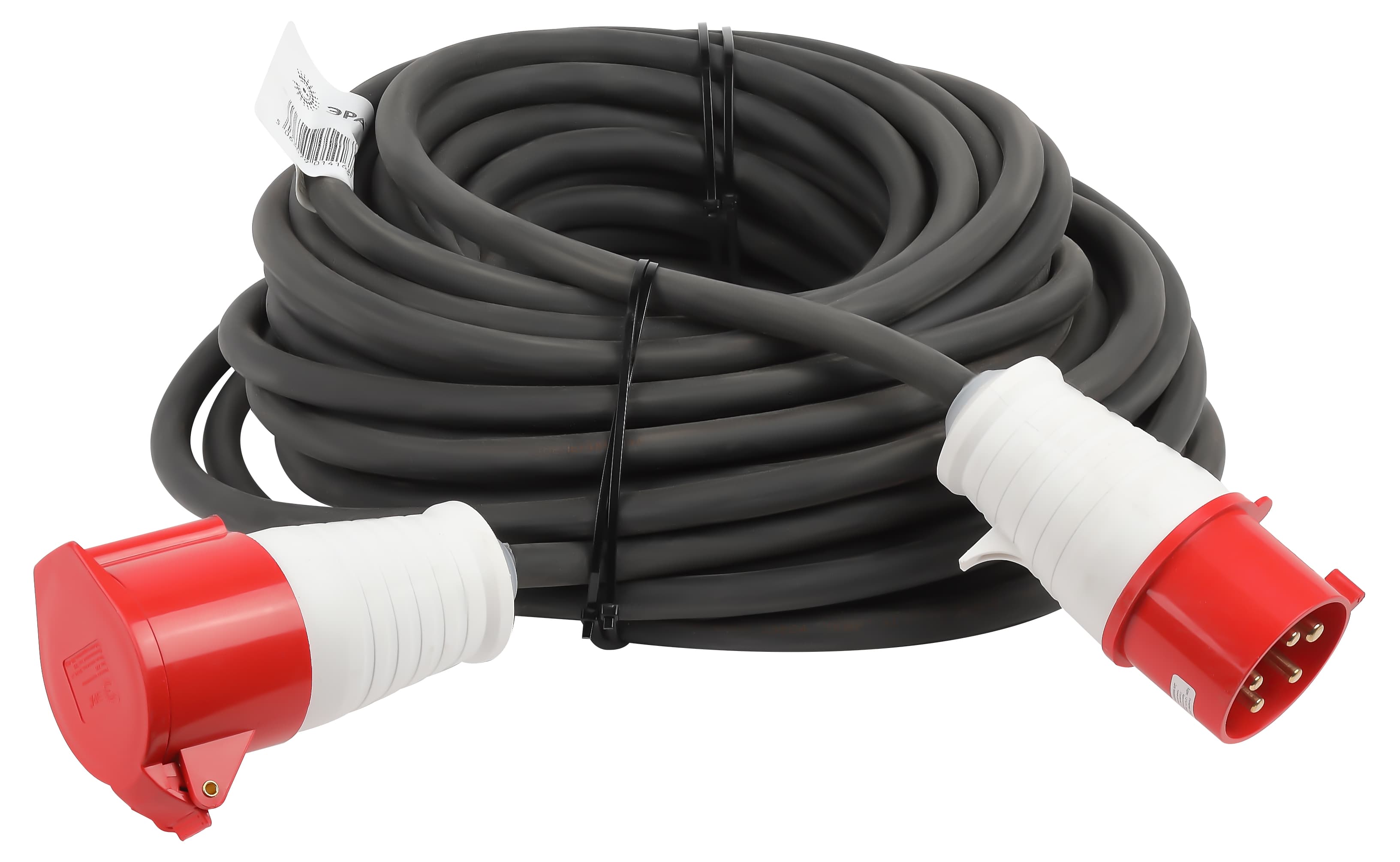 Удлинитель силовой IND380-U-1e-5x4-20m-IP44 на 380В в бухте 1 розетка CEE 5P 20м КГ 5х4 32A IP44