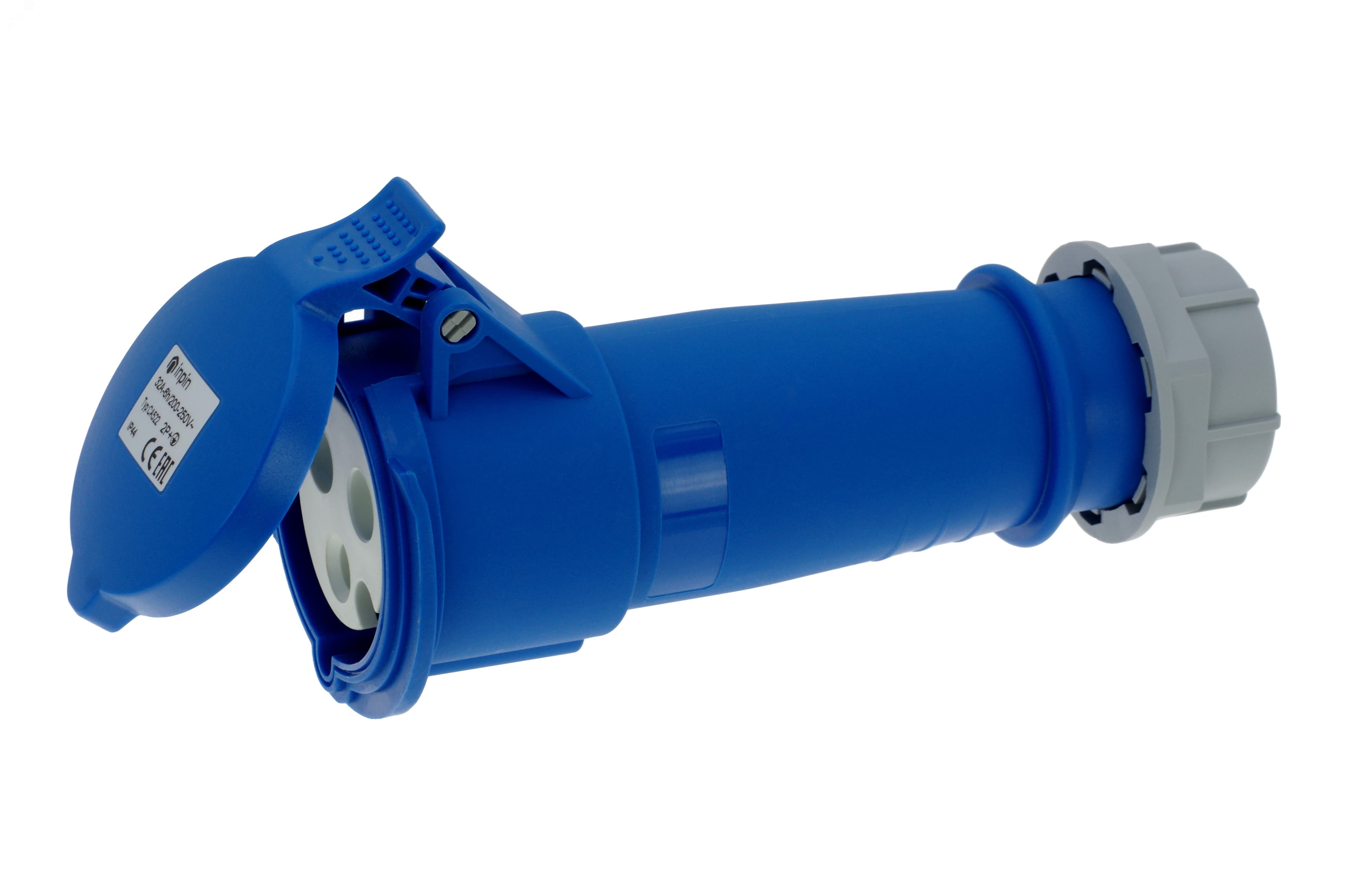 Розетка кабельная 32A/230V/1P+N+E/IP44