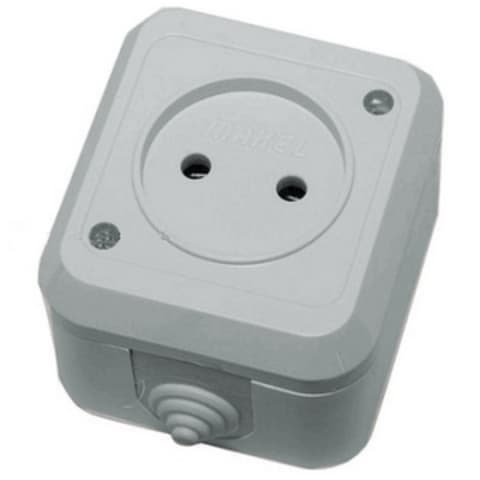 Nemliyer Розетка о/у без з/к серая 250В 16А IP20
