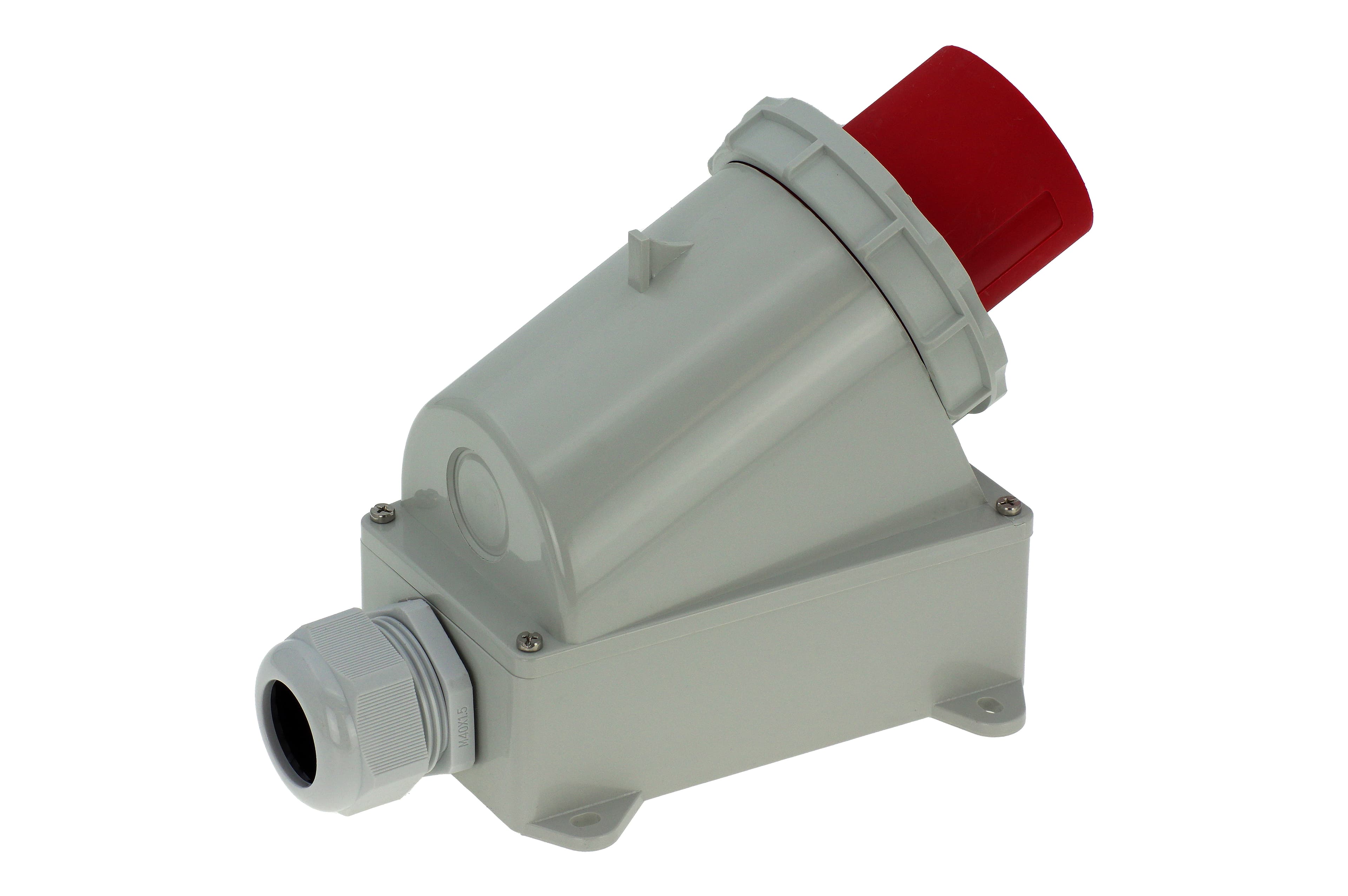 Вилка настенная 63A/400V/3P+N+E/IP67