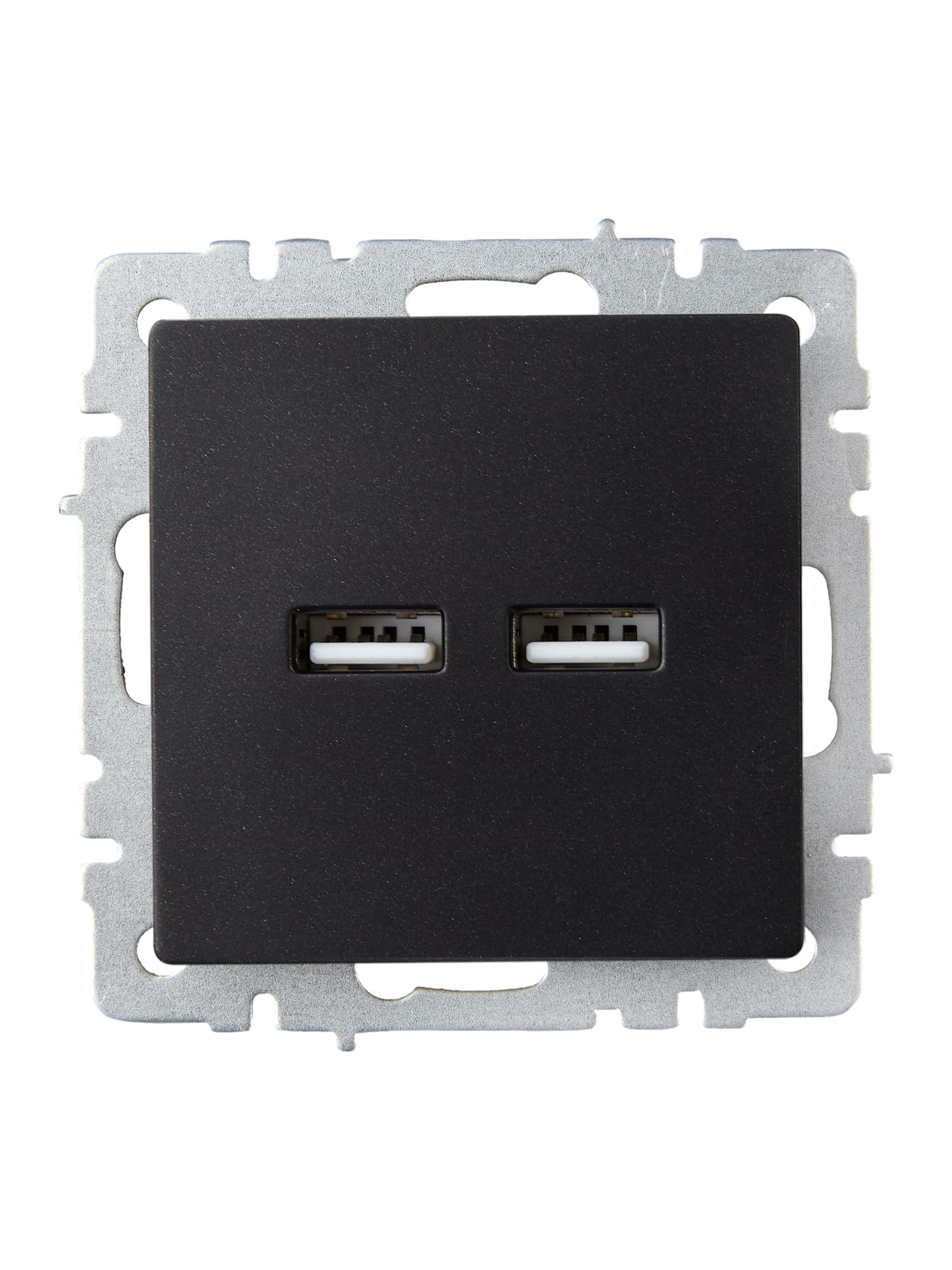 BRITE Розетка USB A+A 5В 3,1А РЮ10-1-БрЧ черный