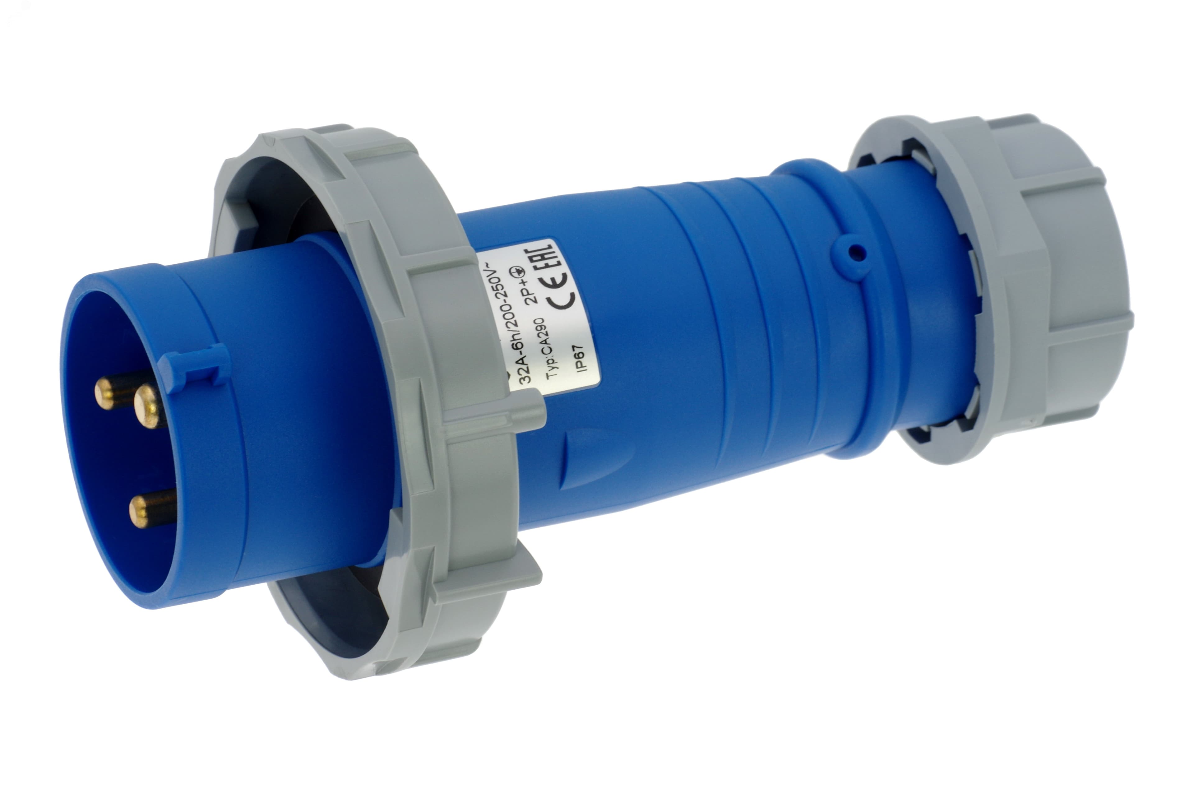 Вилка кабельная 32A/230V/1P+N+E/IP67
