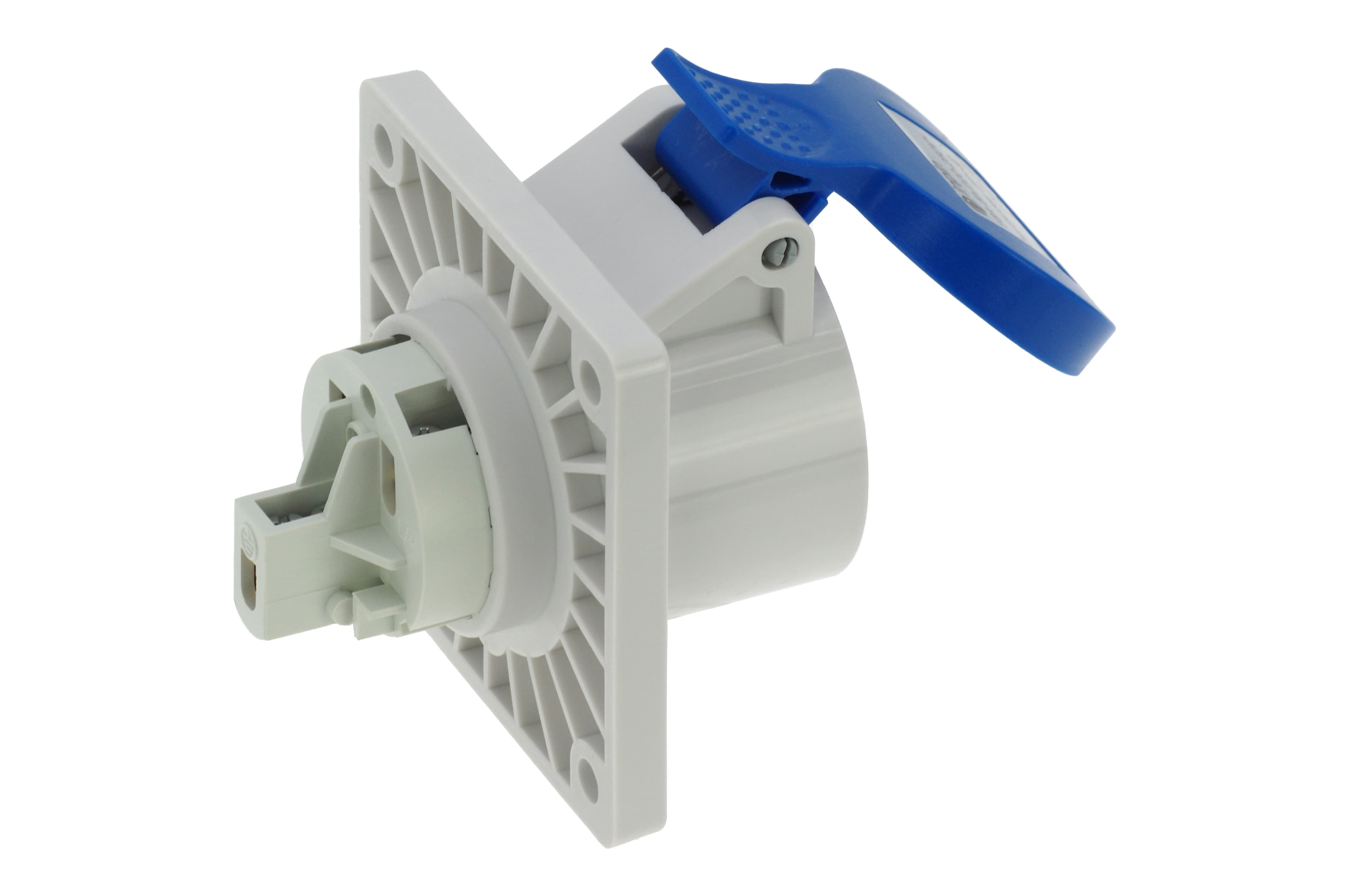 Розетка встраиваемая 16A/230V/1P+N+E/IP44, фланец 75x75