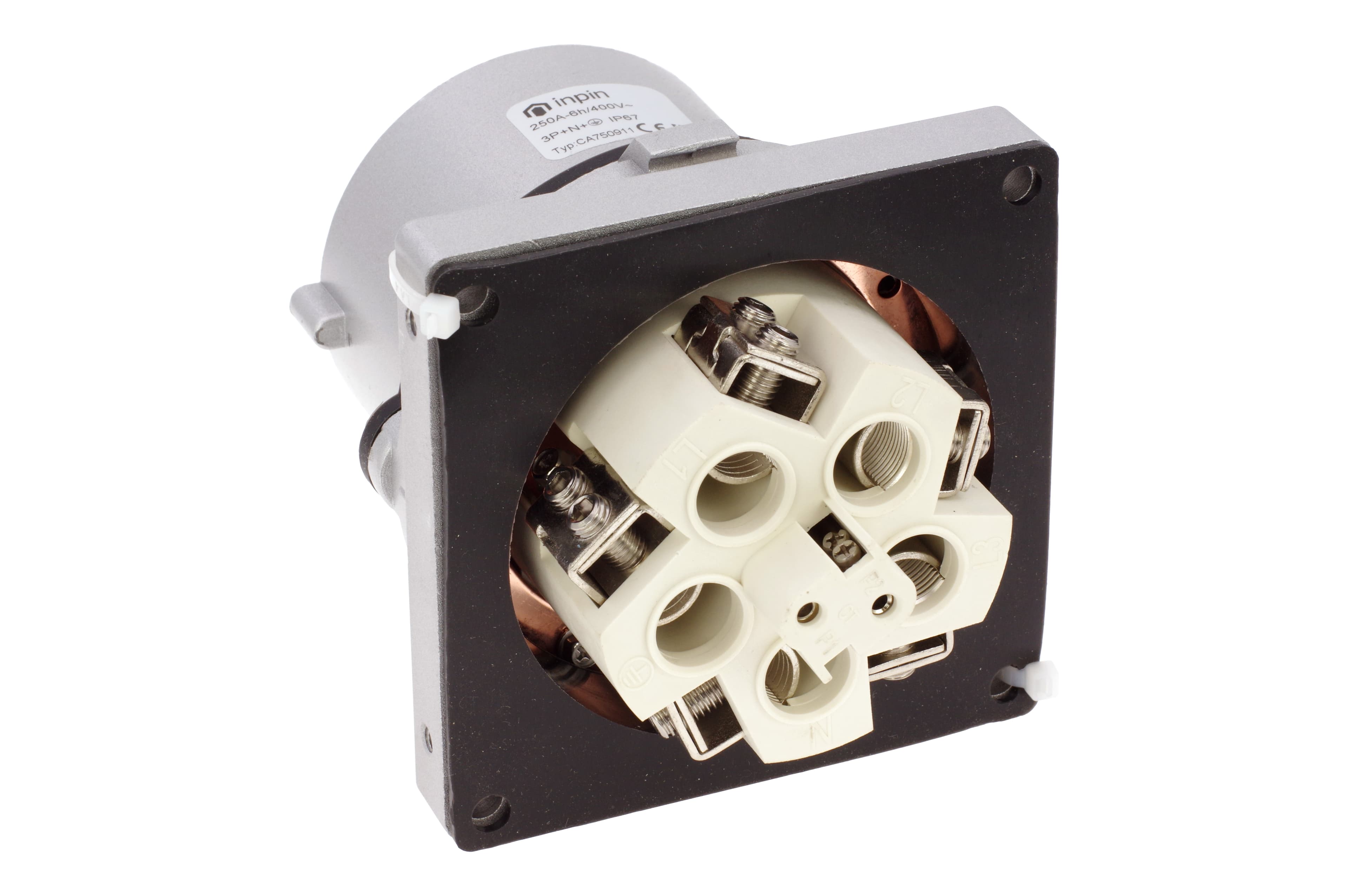 Вилка встраиваемая 160 A/400 V/3P+N+E/IP67