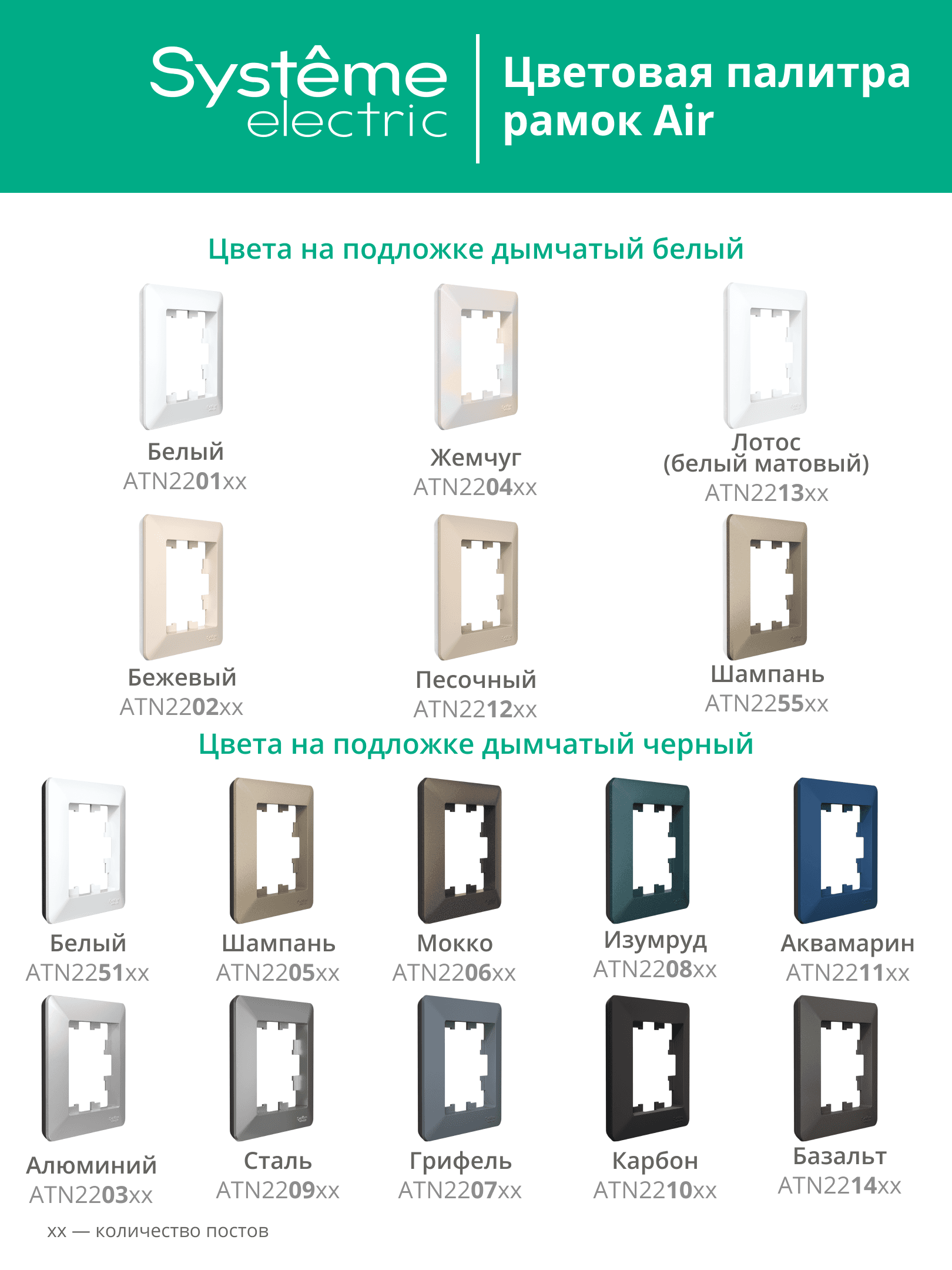 ATLASDESIGN AIR 3-постовая РАМКА, БЕЛЫЙ/дымчатый черный