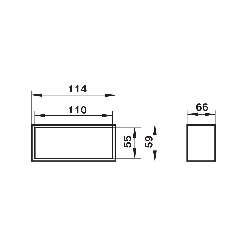 Соединитель плоских воздуховодов 55x110 в индивидуальной упаковке 515