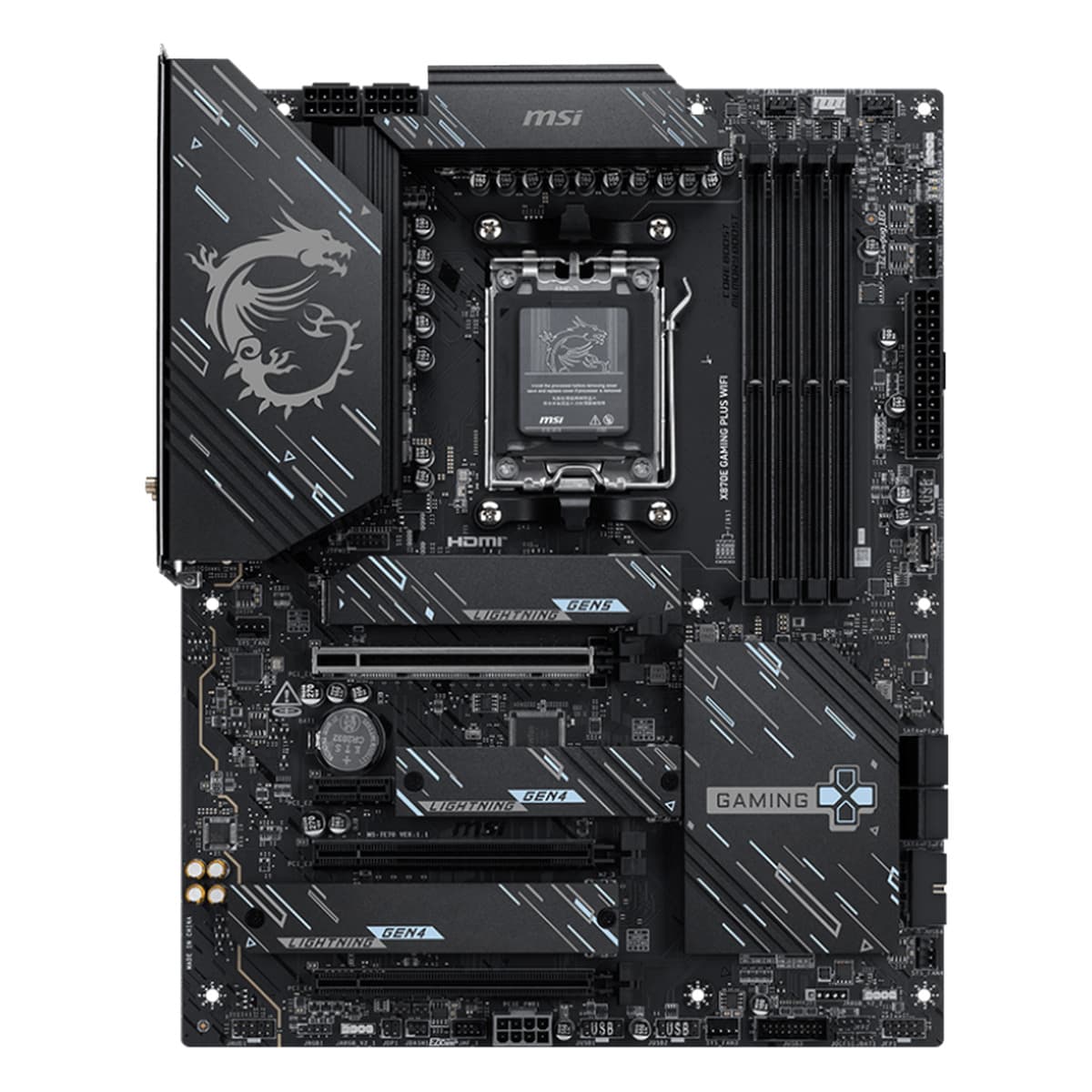 Материнская плата X870E GAMING PLUS WIFI, AMD X870E, ATX