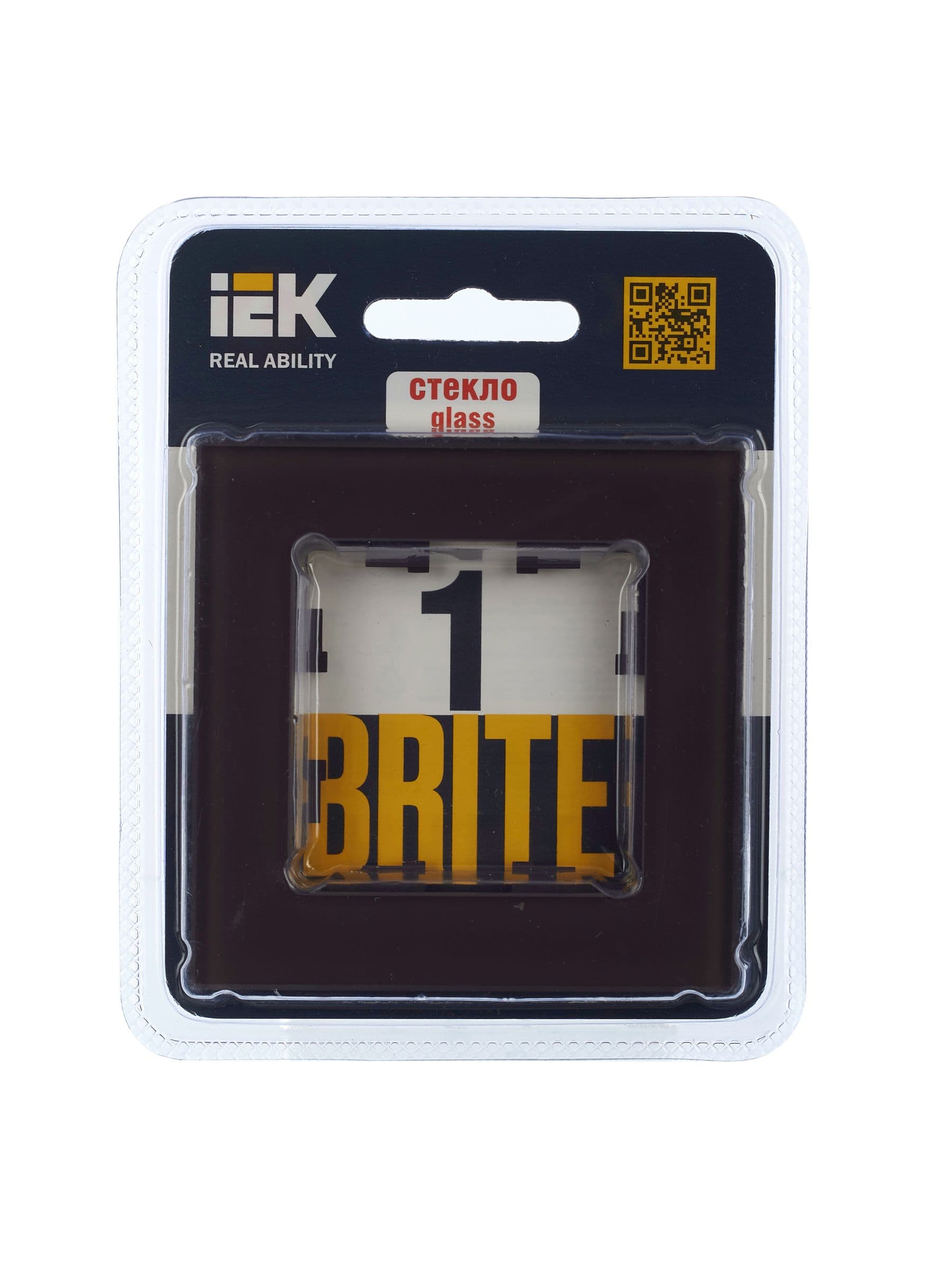 BRITE Рамка 1 -местная РУ-1-2-БрТБ стекло темная бронза