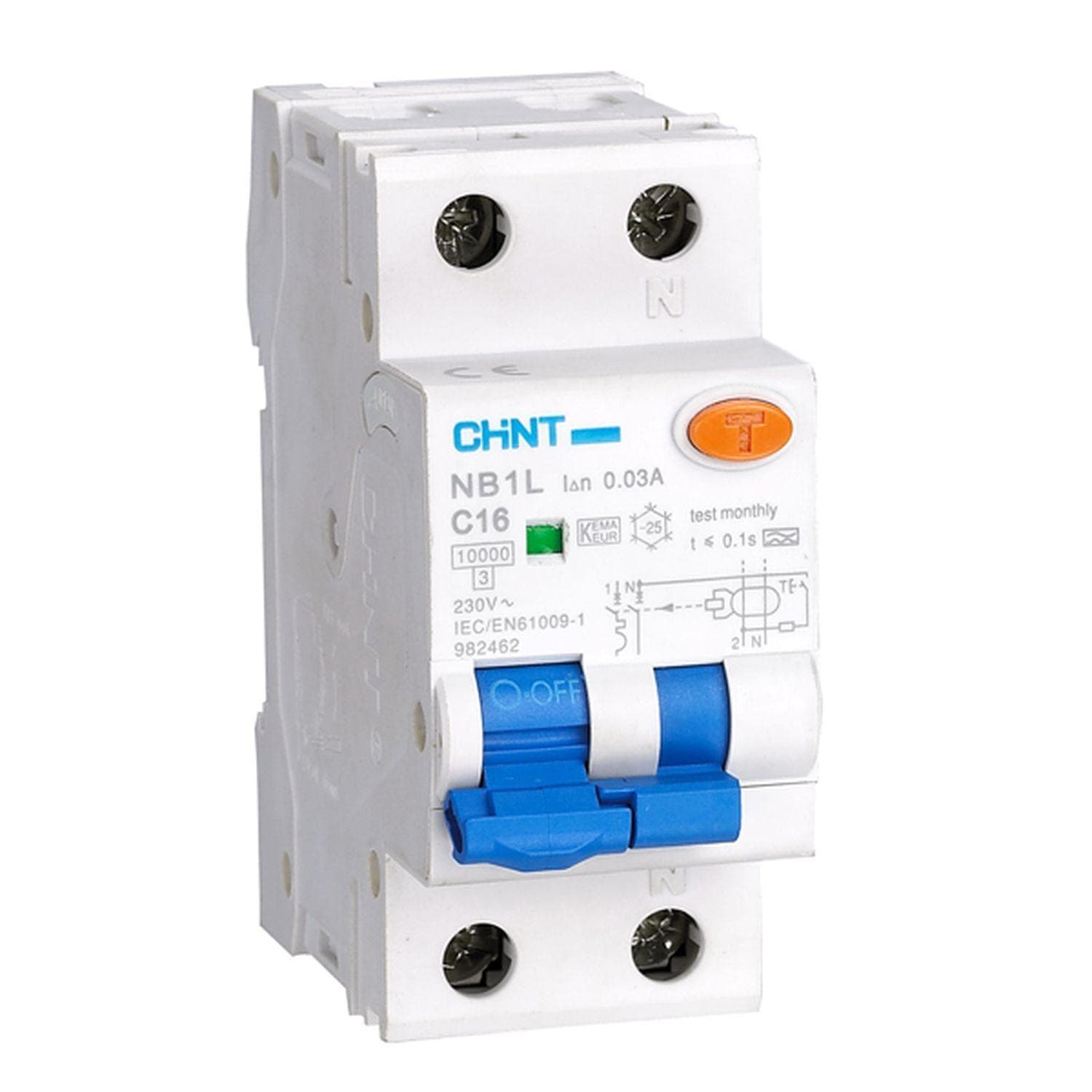 Автомат дифференциальный NB1L 1P+N C16 30мА тип A 6кА (36mm) (R)