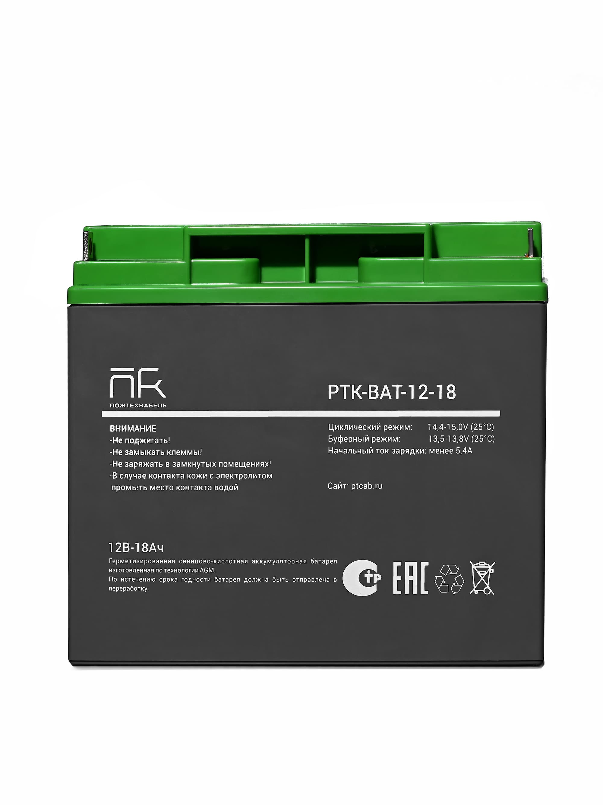 Аккумулятор PTK-BATTERY 12V - 18Ah