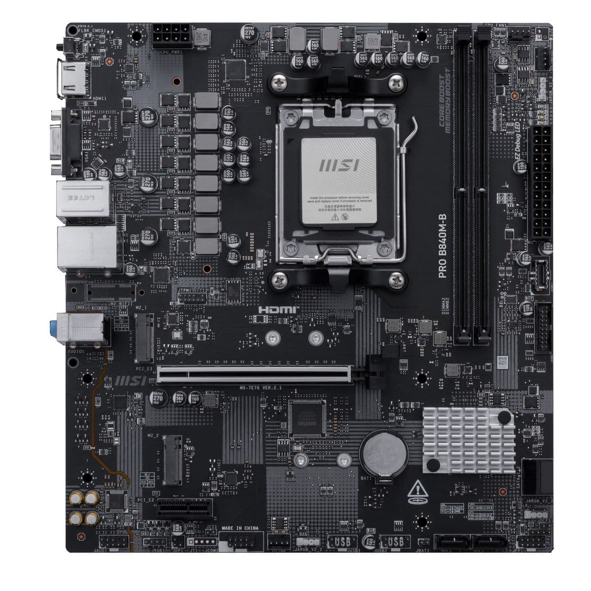 Материнская плата PRO B840M-B, AMD B840, ATX