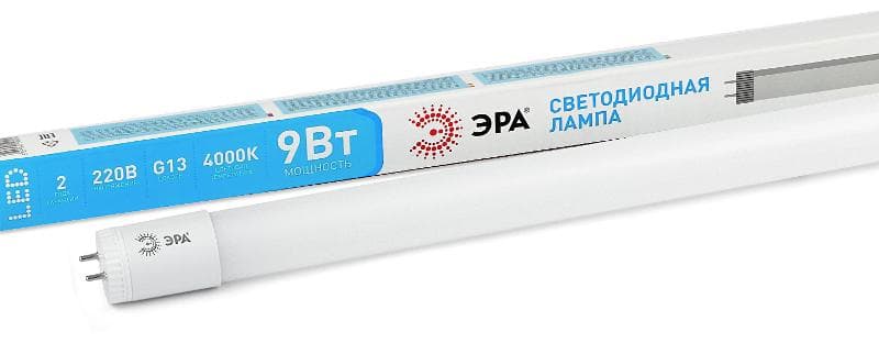 Лампа cветодиодная LED T8-9W-840-G13-600mm (диод,трубка стекл,9Вт,нейтр,пов. G13) (25/1225)