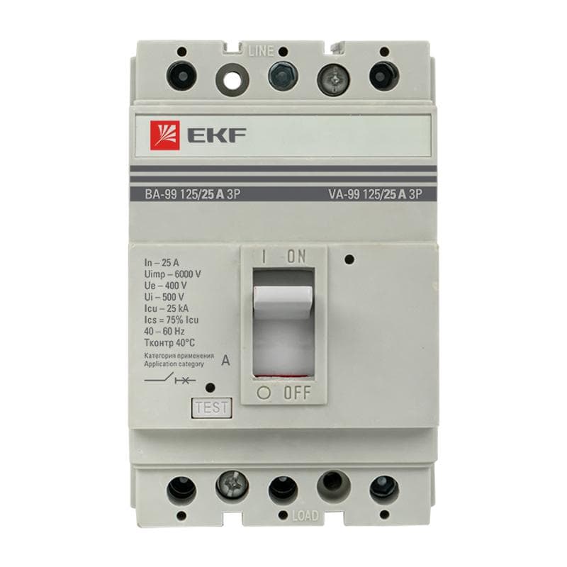Выключатель автоматический ВА-99 125/25А 3P 25кА EKF PROxima