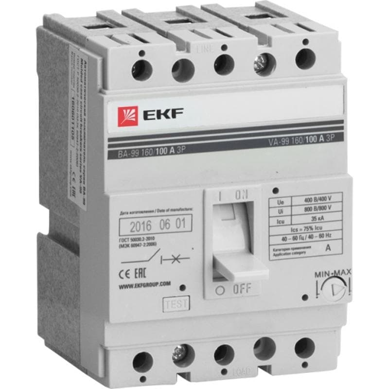 Выключатель автоматический ВА-99 160/40А 3P 35кА EKF PROxima