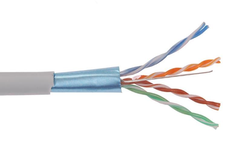 Каб. вп F/UTP, кат.5E 4х2х24AWG solid, LDPE, 305м, чер.