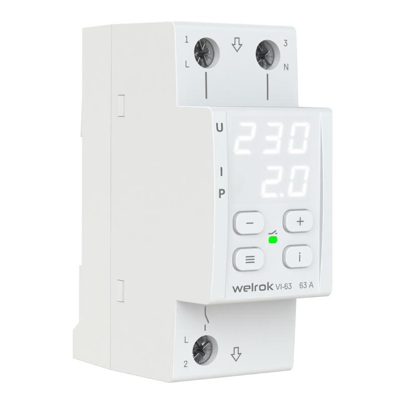 Реле контроля напряжения и тока VI-63 1ф 63А