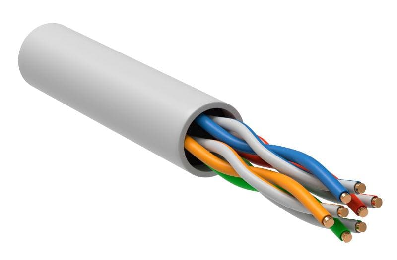 Витая пара U/UTP 5E 4х2х24AWG LSLTx бел. (305м) РФ/Т