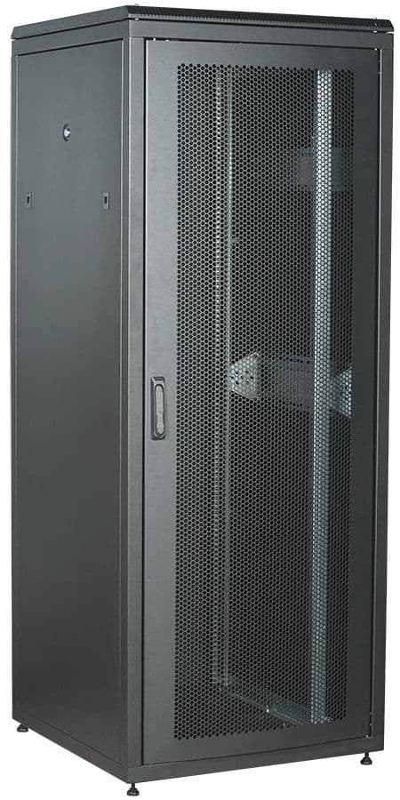 Шкаф сетевой 19' LINEA N 47U 800х800мм перфорированная передняя дверь задняя металлическая черный