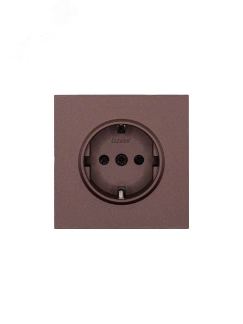 ZIMA Розетка с защитой от детей, 16 А, механизм, шоколад Lezard 704-7388-124BQC