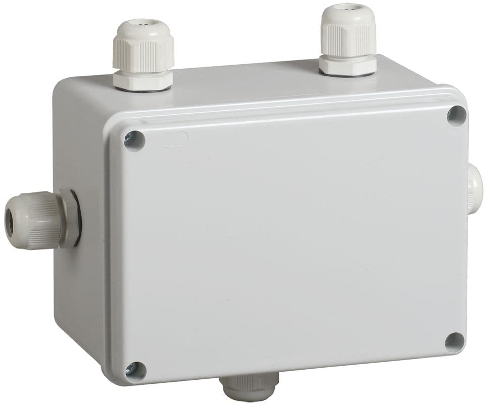 Коробка КМ41331 распаячная для открытой проводки 150х110х85мм IP55 RAL7035 гермовводы PG11