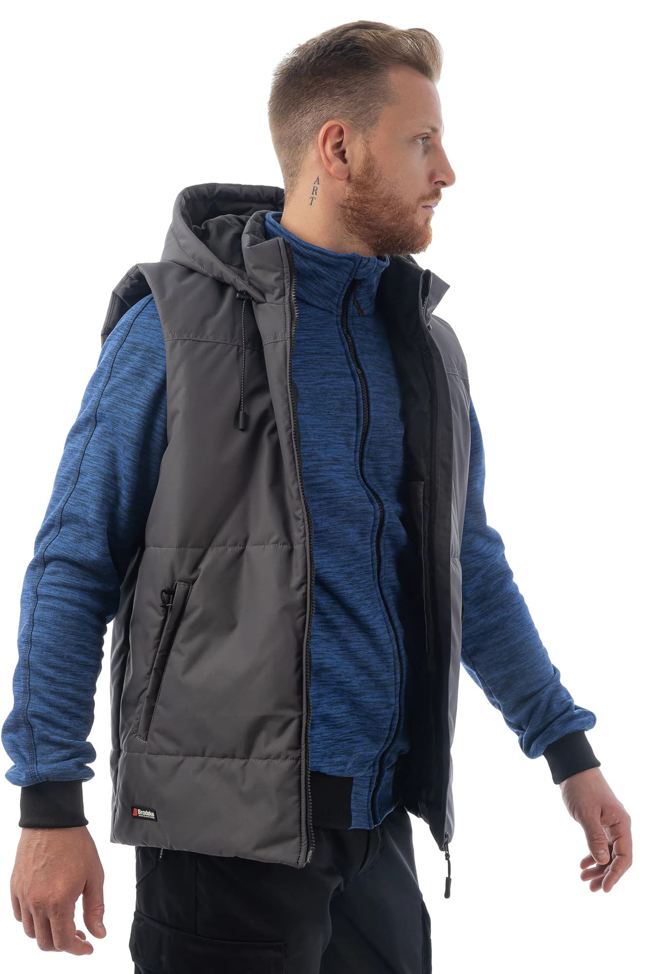 Жилет утепленный Brodeks KW112, серый (M)