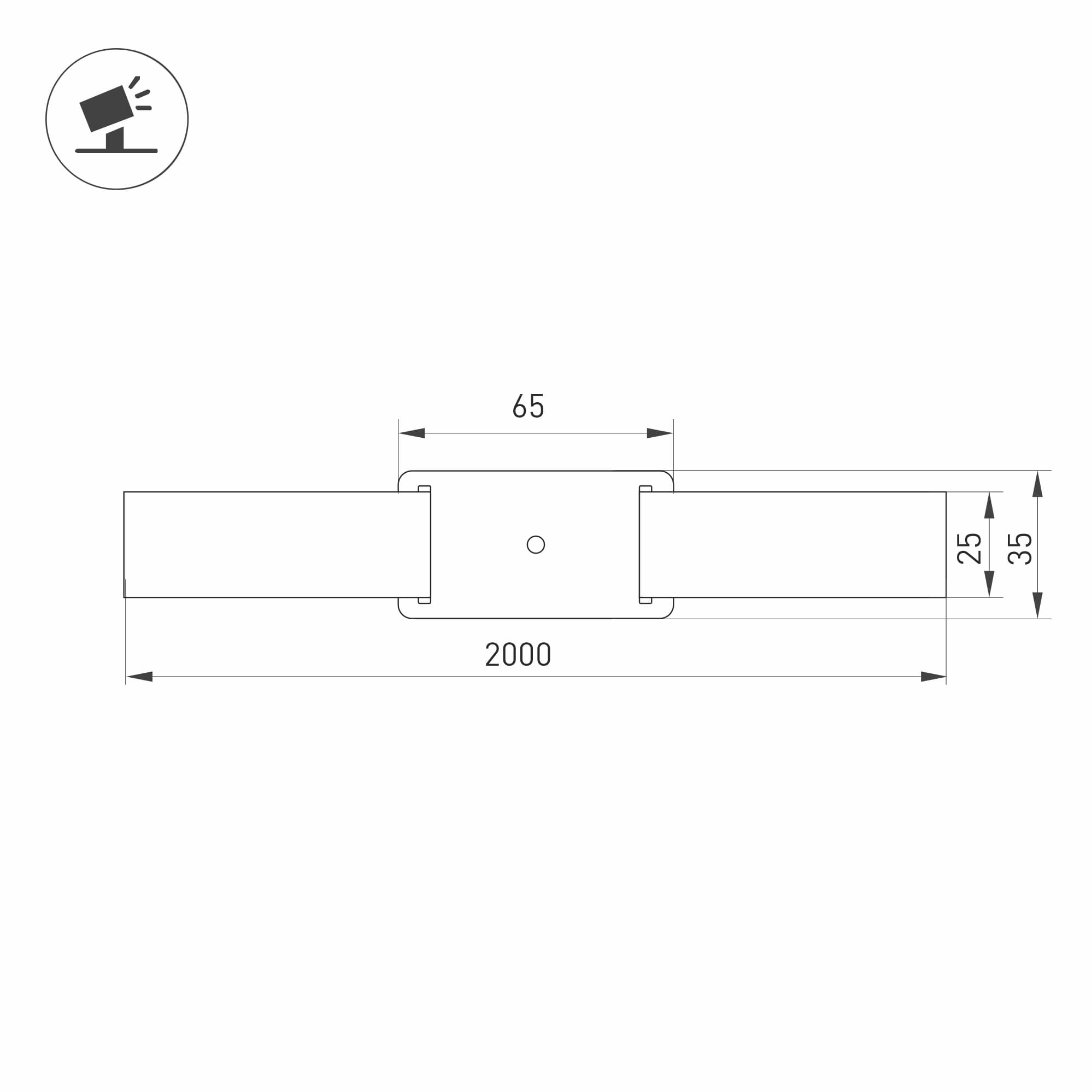 Основание для светильника ALT-BELT-1-2000 (BK) (Металл)