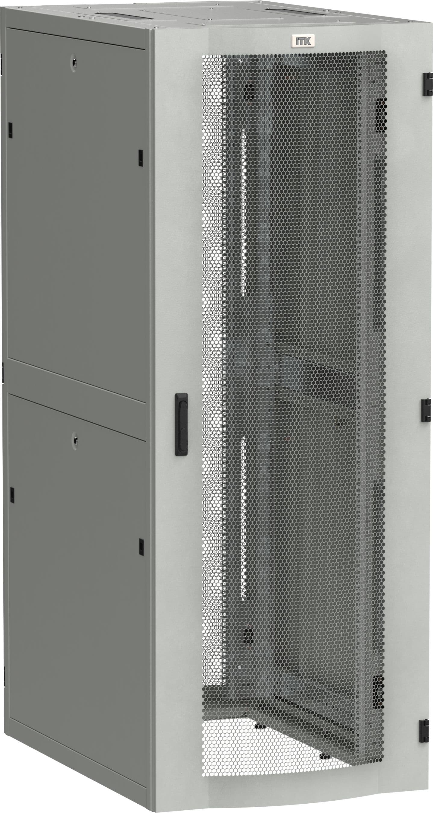 Шкаф серверный ITK LINEA S 19'' 42U 800х1000мм перфорированная дверь серый