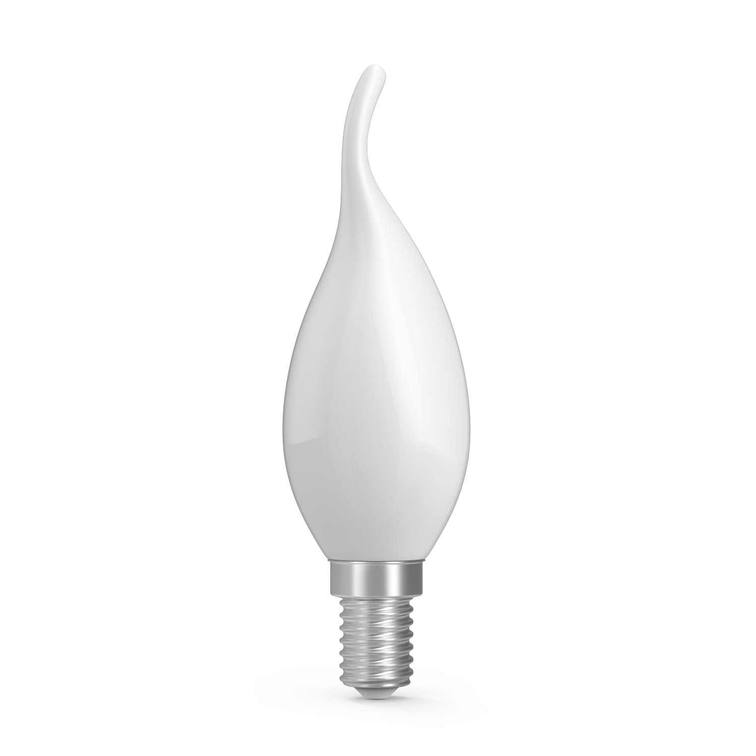 Лампа светодиодная филаментная LED 4.5 Вт 380 лм 2700К свеча на ветру теплый E14 AC 220В матовая колба Basic