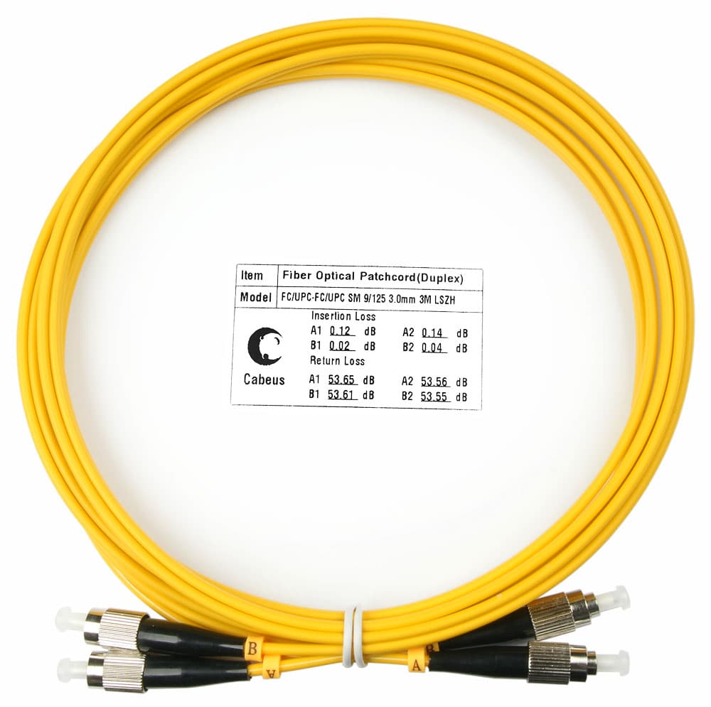 Патч-корд оптический duplex 3м FC-FC 9/125 sm LSZH