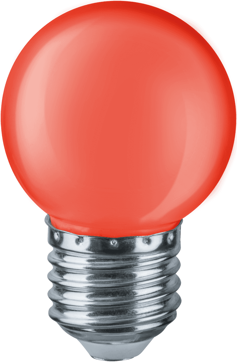 Лампа светодиодная LED 1вт Е27 красный шар