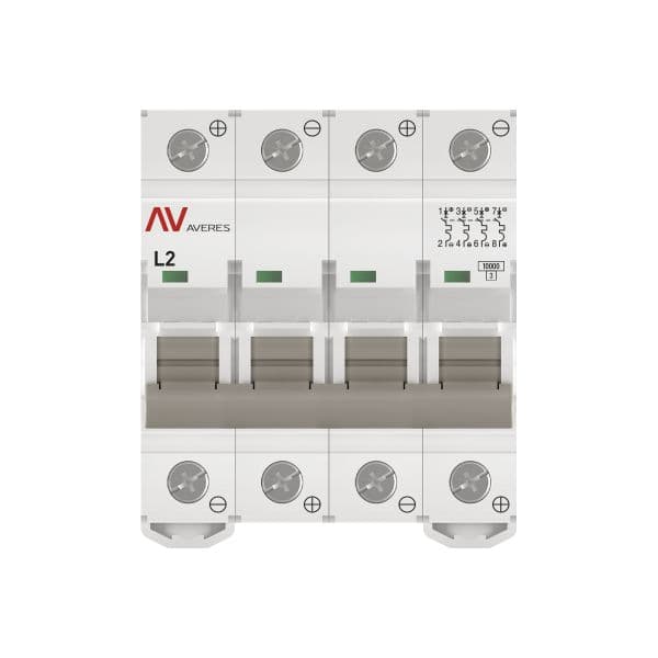 Выключатель автоматический AV-10 DC 4P 2A (L) 10kA EKF AVERES