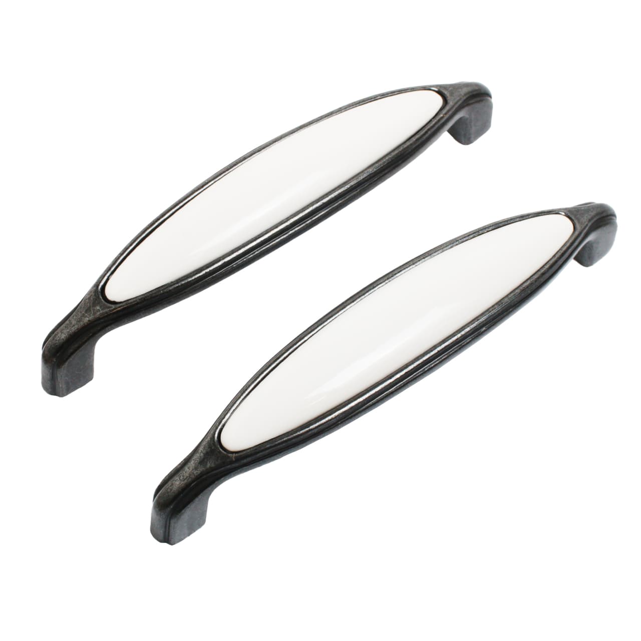 Ручка-скоба мебельная StahlBuro C0003-128 2шт., BL матовый черный