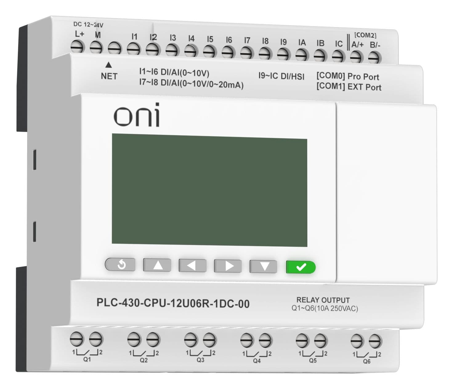 Модуль ЦПУ 4 DI 6 UI (0-10 В/DI) 2 UI (0-10 В/0-20 мА/DI) 6 RO 24В DC с Ethernet портом с экраном