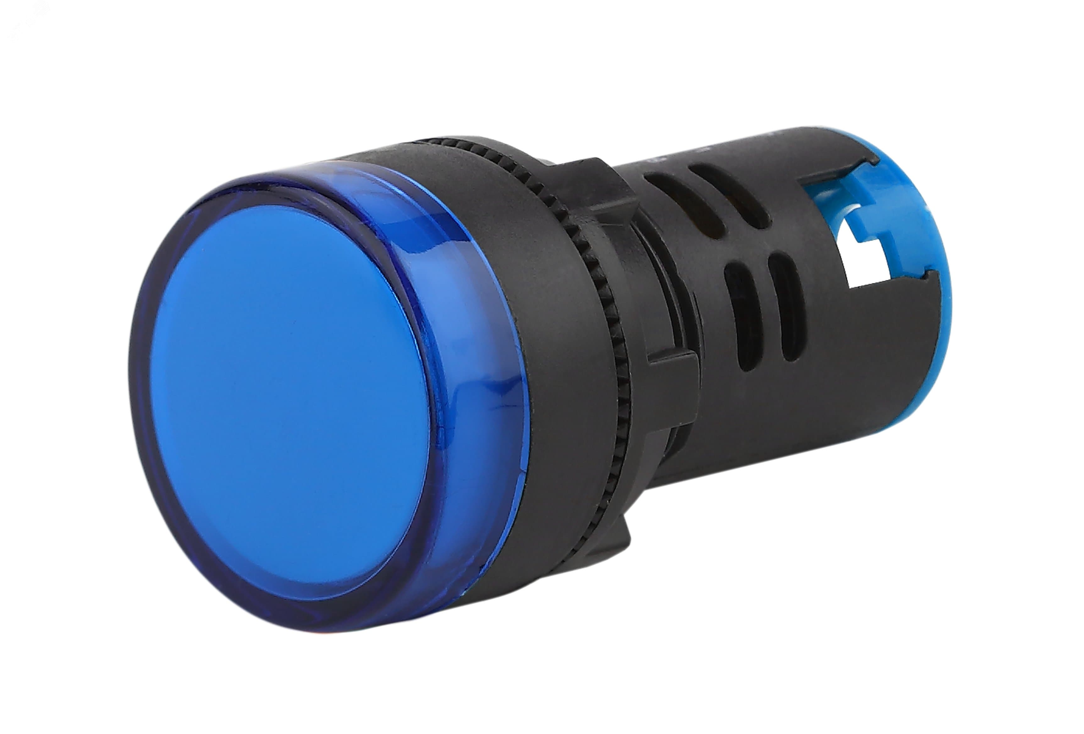 Лампа AD22DS(LED)матрица d22мм синий 24В AC/DC