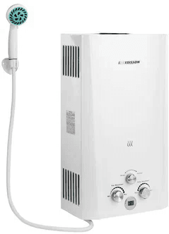 Водонагреватель газовый Edisson Flame F 20 D 10 л/мин с электророзжигом, душ.насадка
