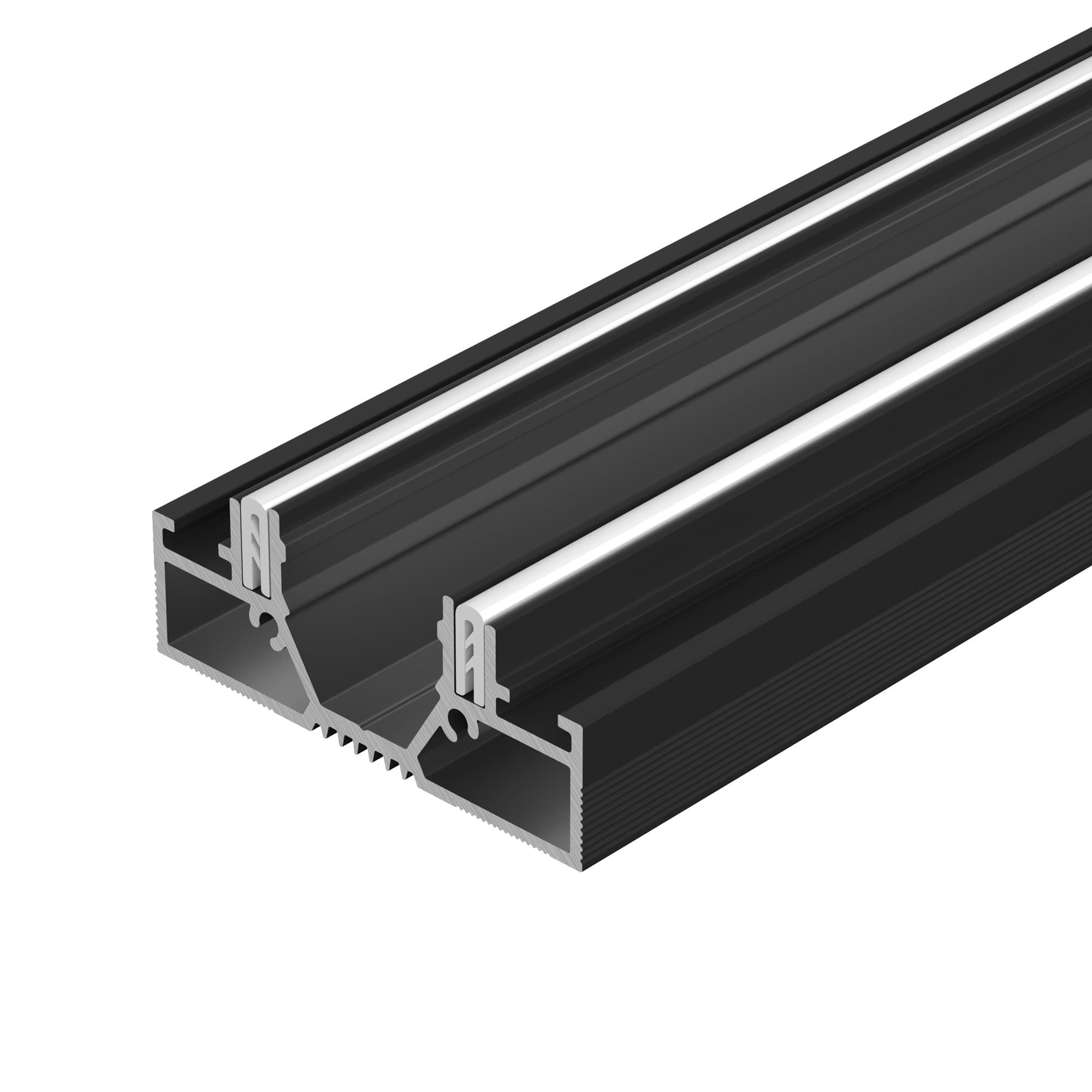 Профиль STRETCH-20-CEIL-D-CENTER-2000 BLACK (Алюминий)