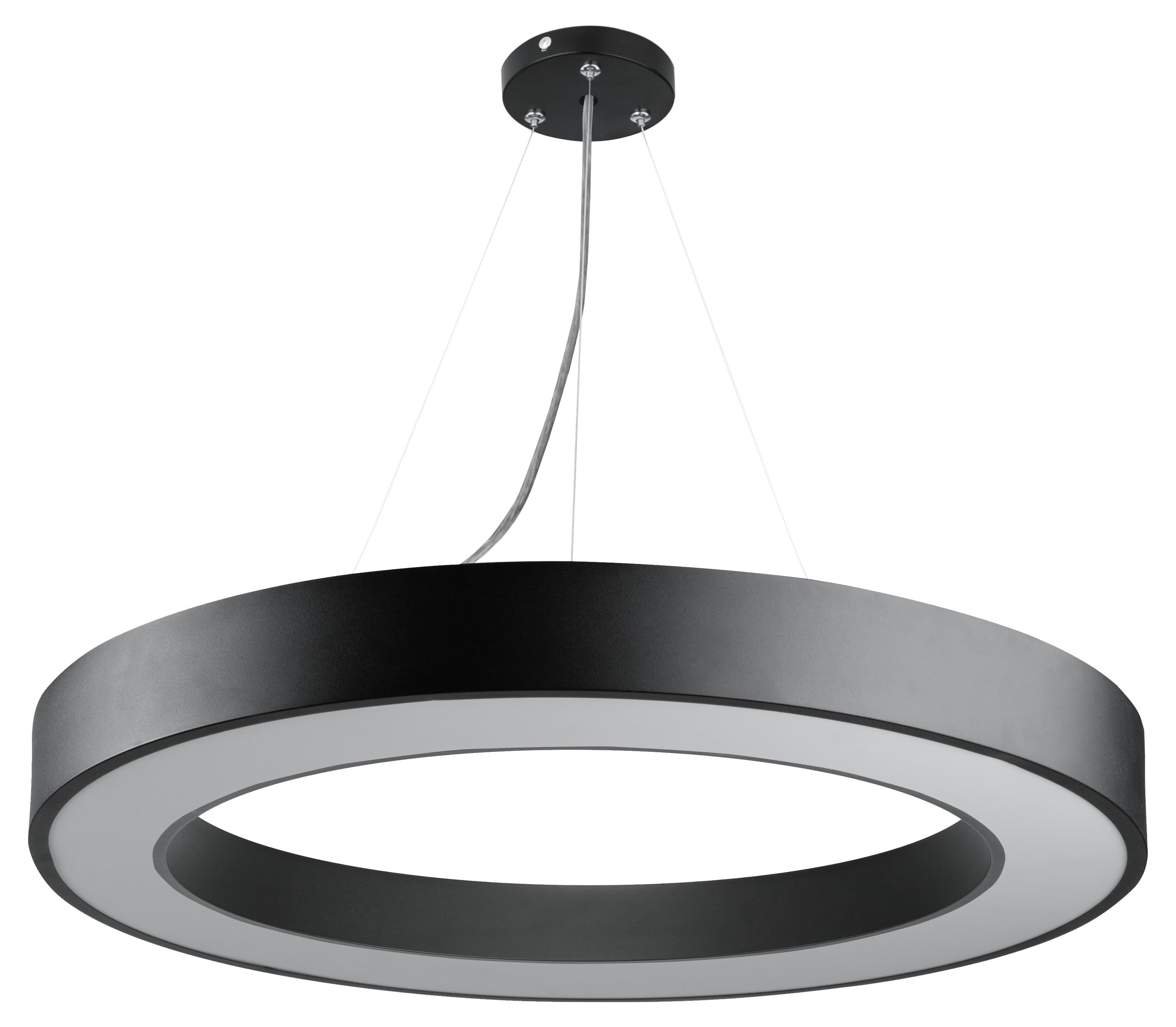 Светильник LED Geometria Ring SPO-133-B-40K-045 45Вт 4000K 3200Лм IP40 600х80 черный подвесной драйвер внутри