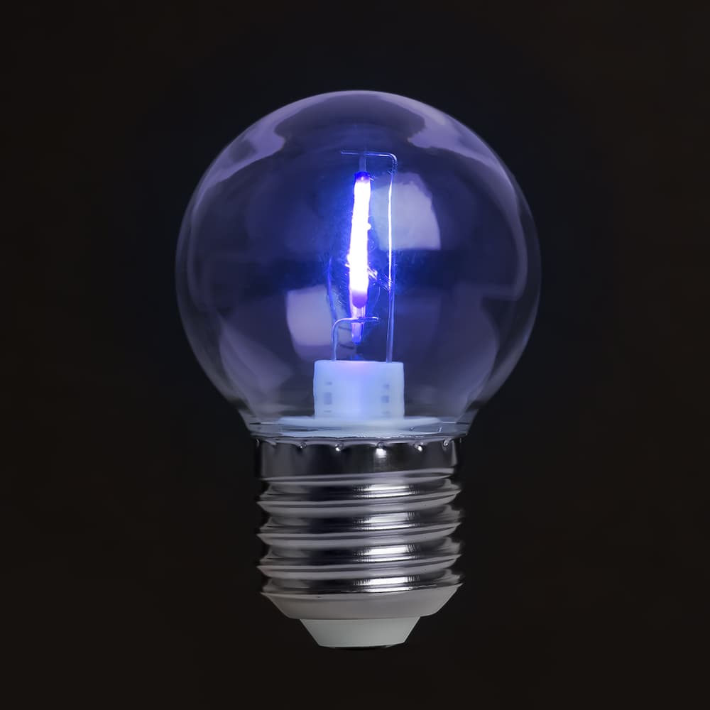Лампа светодиодная LED 2вт Е27 синий шар