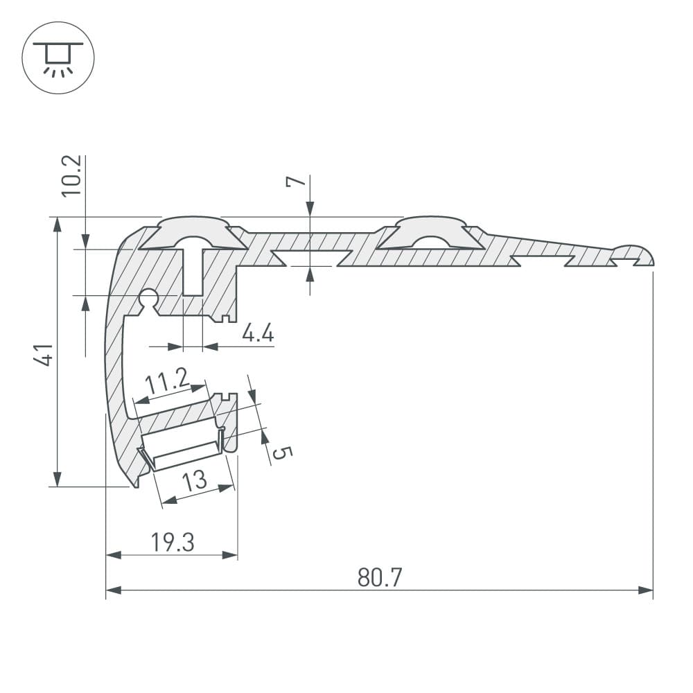 Профиль STEP-2000 ANOD (ARL, Алюминий)