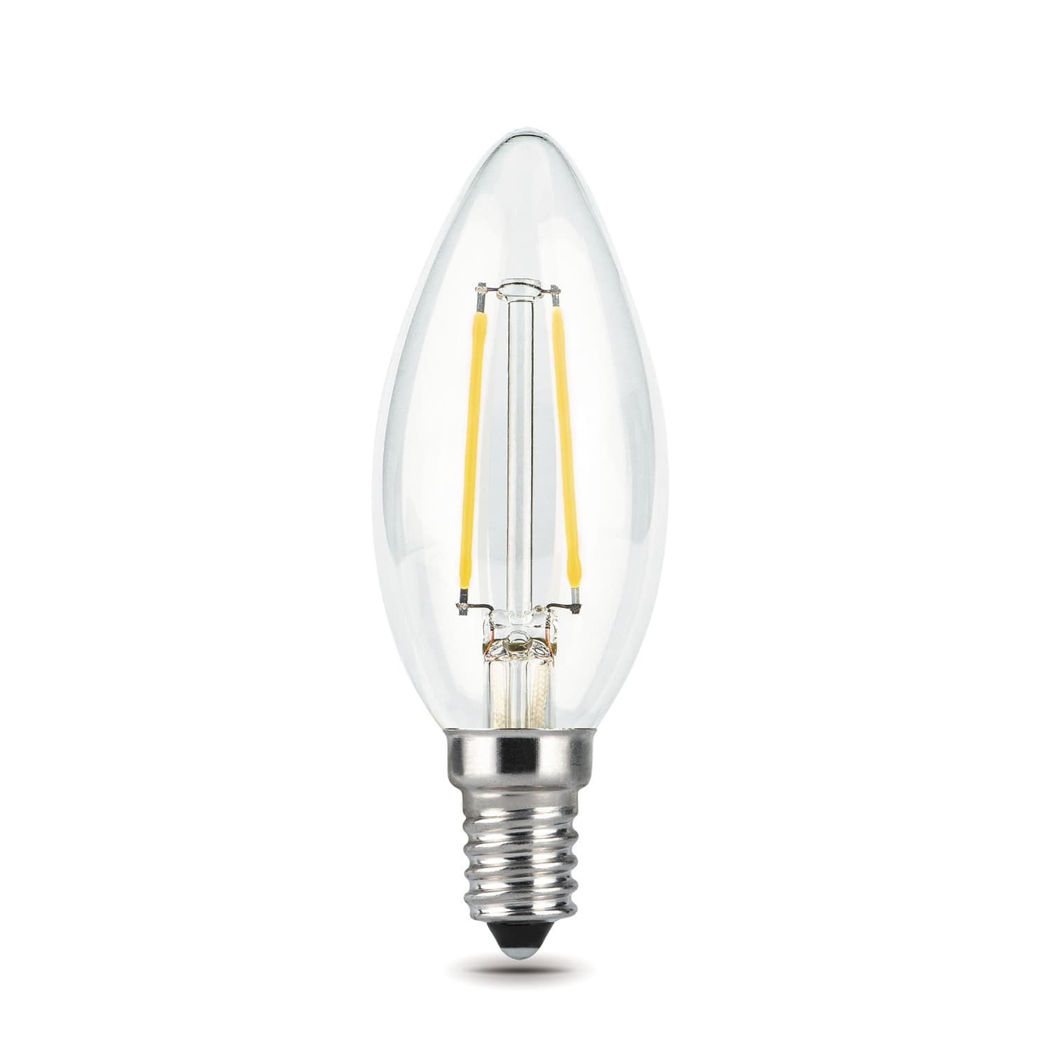 Лампа светодиодная филаментная LED 5 Вт 450 лм 4100К свеча нейтральный E14 AC 220В прозрачная колба Black Filament
