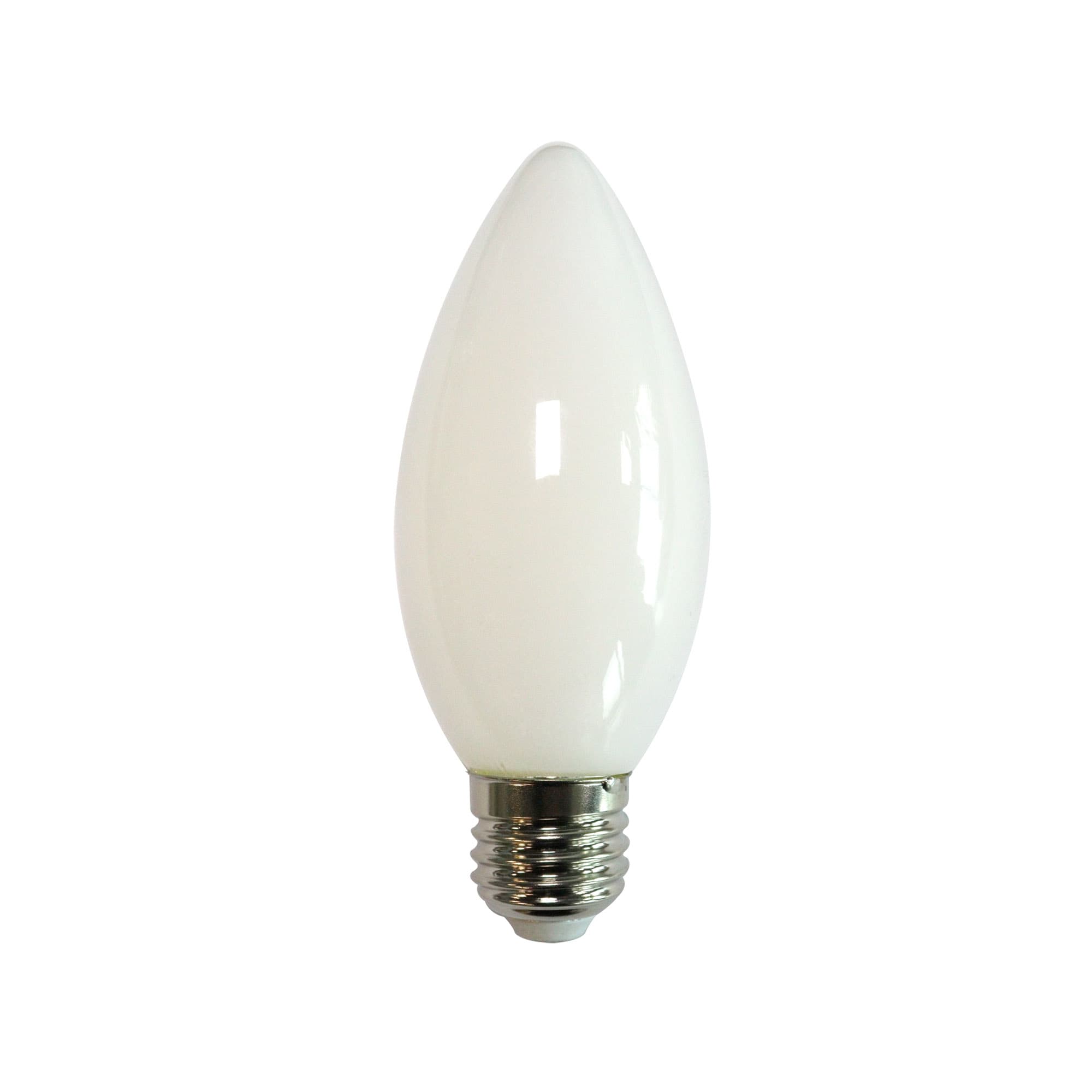 Лампа светодиодная, LED-C35-6W/3000K/E27/FR/SLF форма свеча, матовая, теплый (3000K)