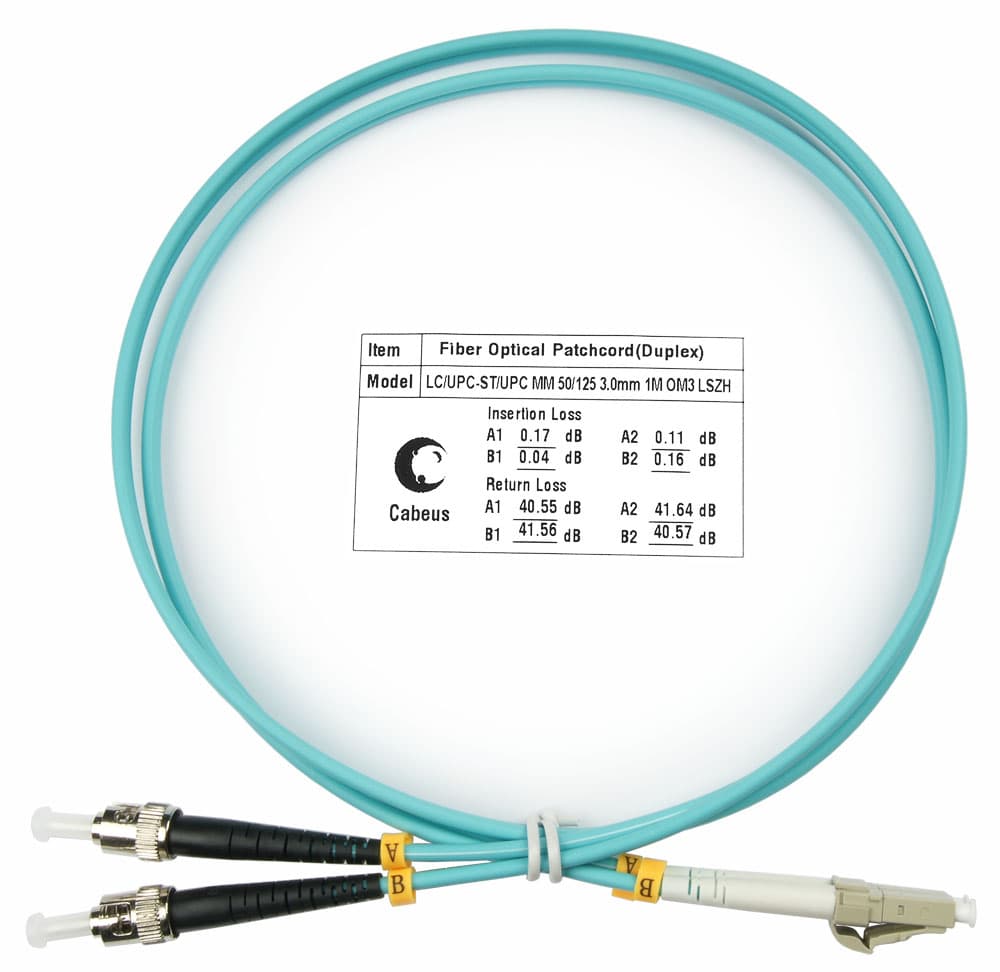 Патч-корд оптический duplex 1м LC-ST 50/125MM OM3 LSZH