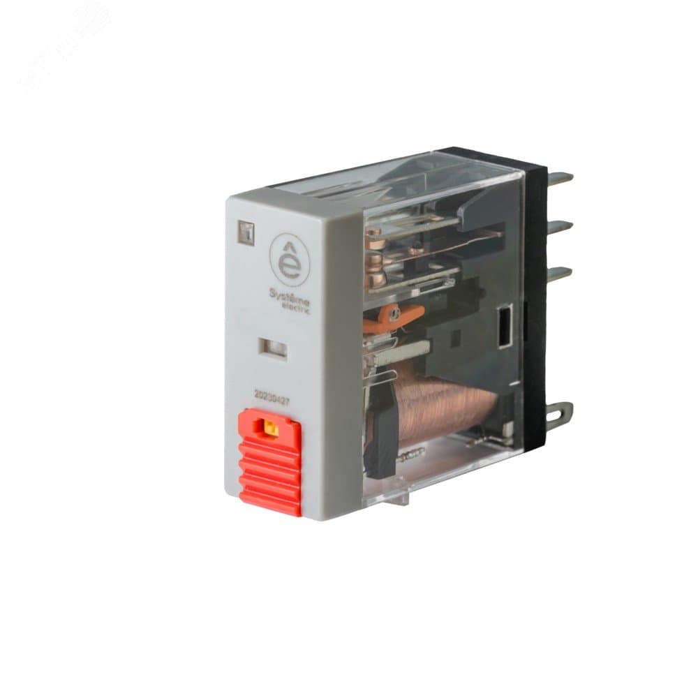 Реле 8 A 2CO 48 VAC тест кнопка LED