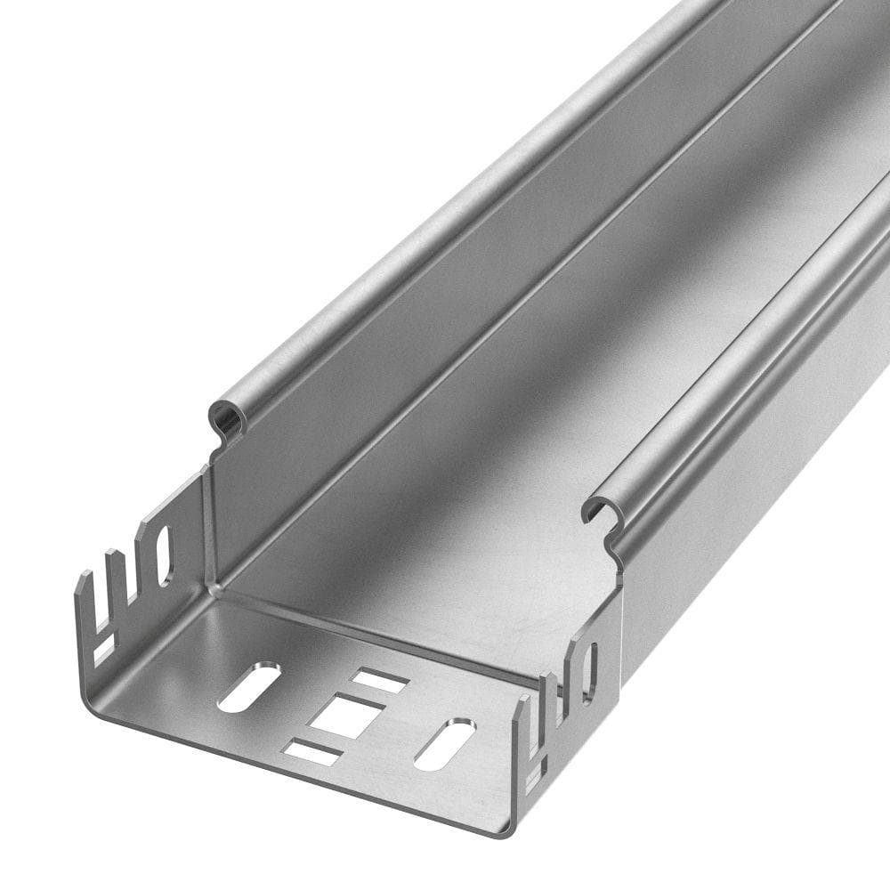 Лоток неперфорированный Профи INOX (AISI 304) 100х50x6000 (1,0 мм) (12 м/уп)