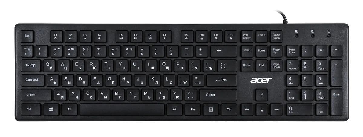 Клавиатура OKW020 черный USB slim Multimedia